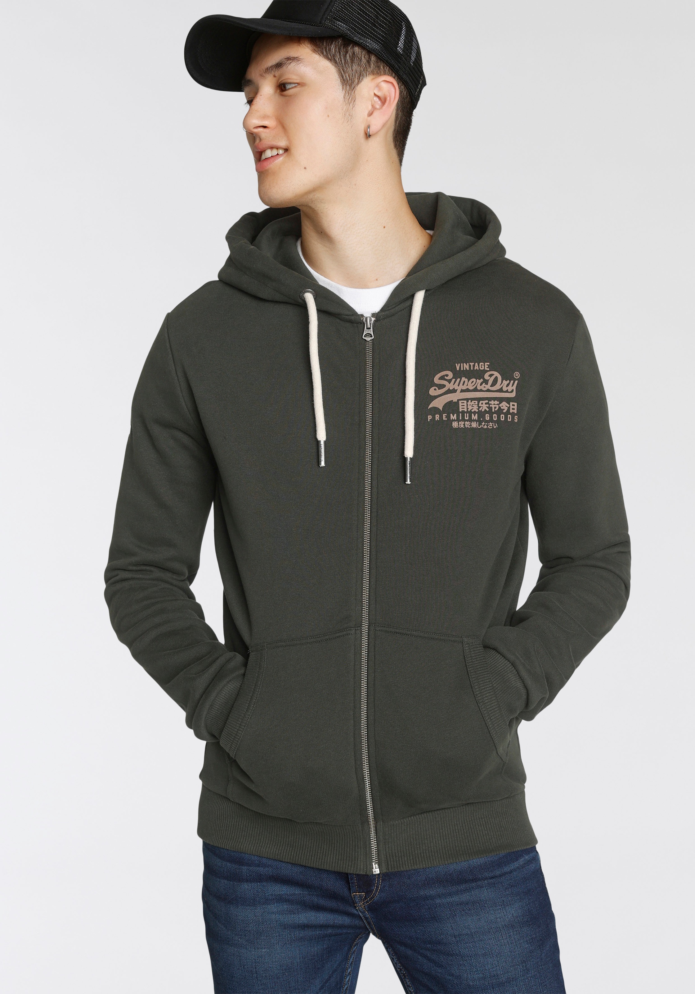 Image of Superdry Kapuzensweatjacke »VL TONAL ZIP HOOD« bei Ackermann Versand Schweiz