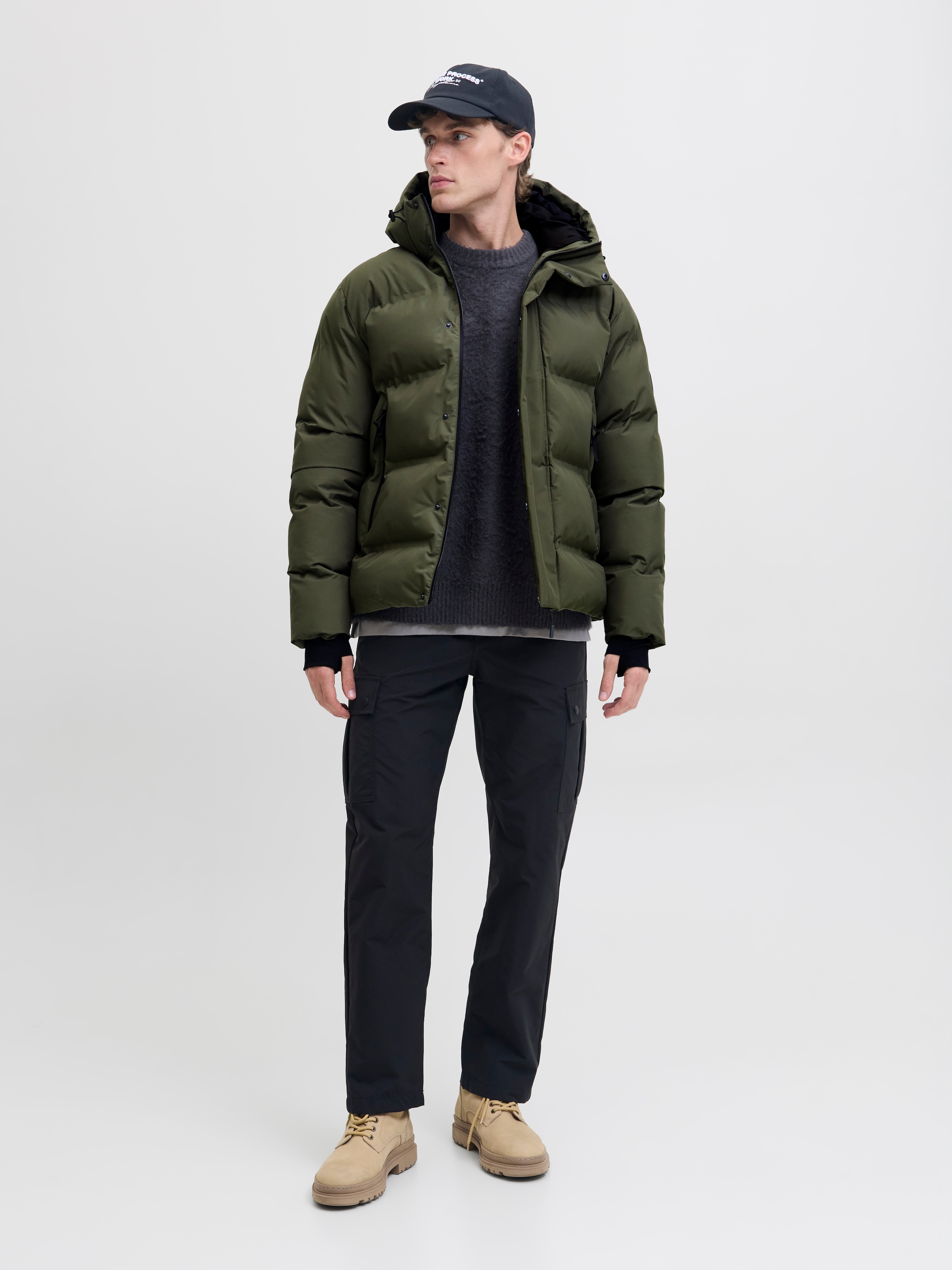 Jack & Jones Veste matelassée »JCOFUSION PUFFER JACKET« mit Kapuze