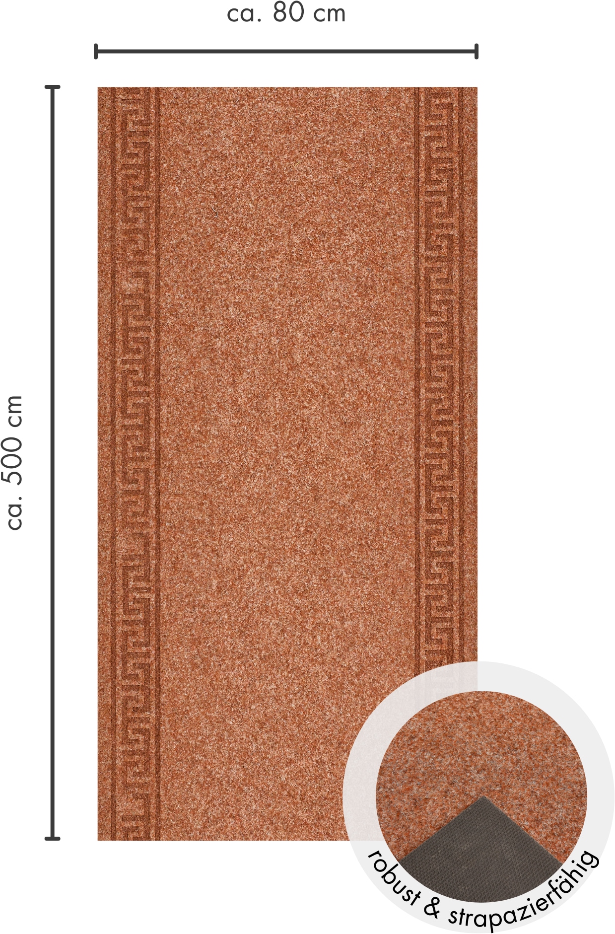 Andiamo Chemin de table »Luan« Rectangulaire 7 mm Höhe Tapis d'entrée, chiné, avec bordure, pour l'entrée