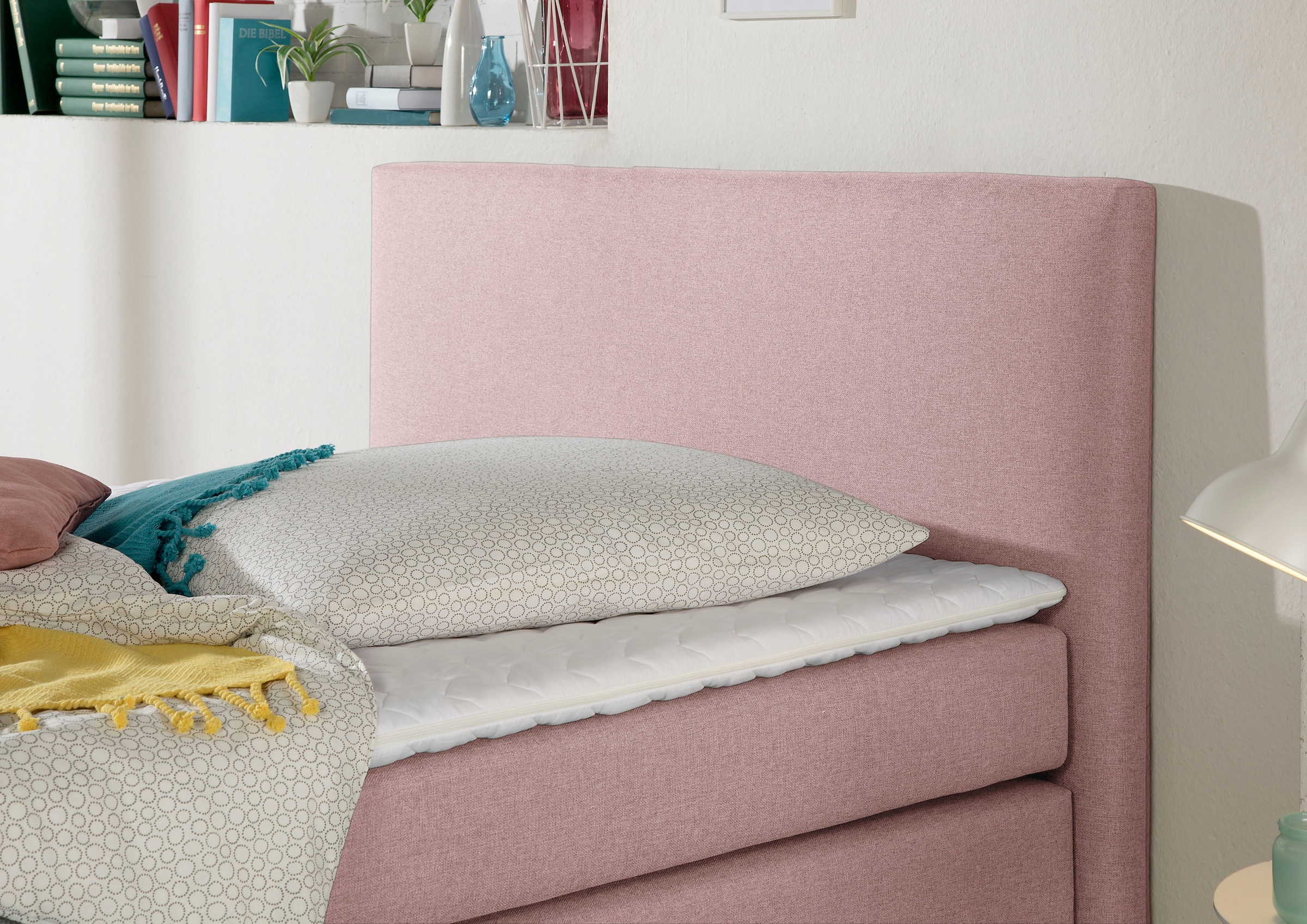 Home affaire Lit boxspring »Eliana« incl. topper, en 4 largeurs, 3 types de matelas et 2 degrés de fermeté