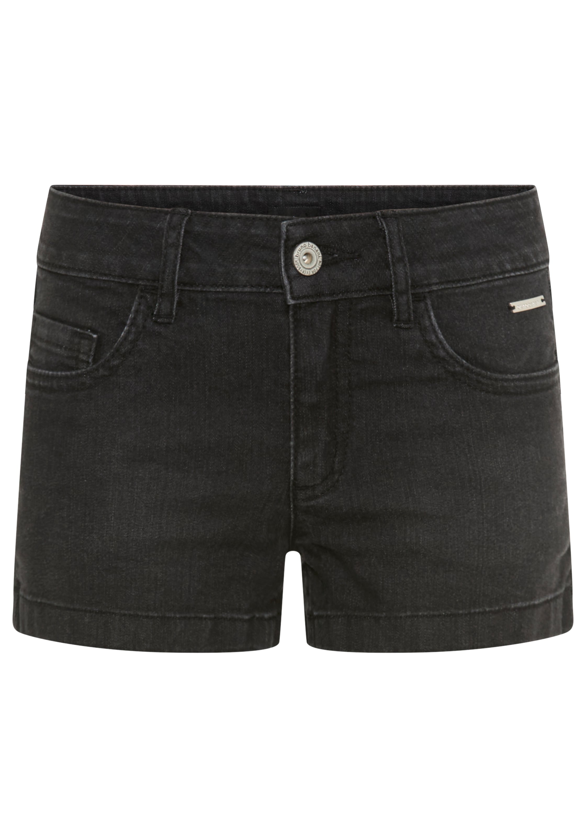 Bruno Banani Short »Stretch-Jeans Shorts mit Strass-Steinen, Glitzersterne auf Po-Tasche«  bequeme Passform mit normaler Leibhöhe, für Mädchen