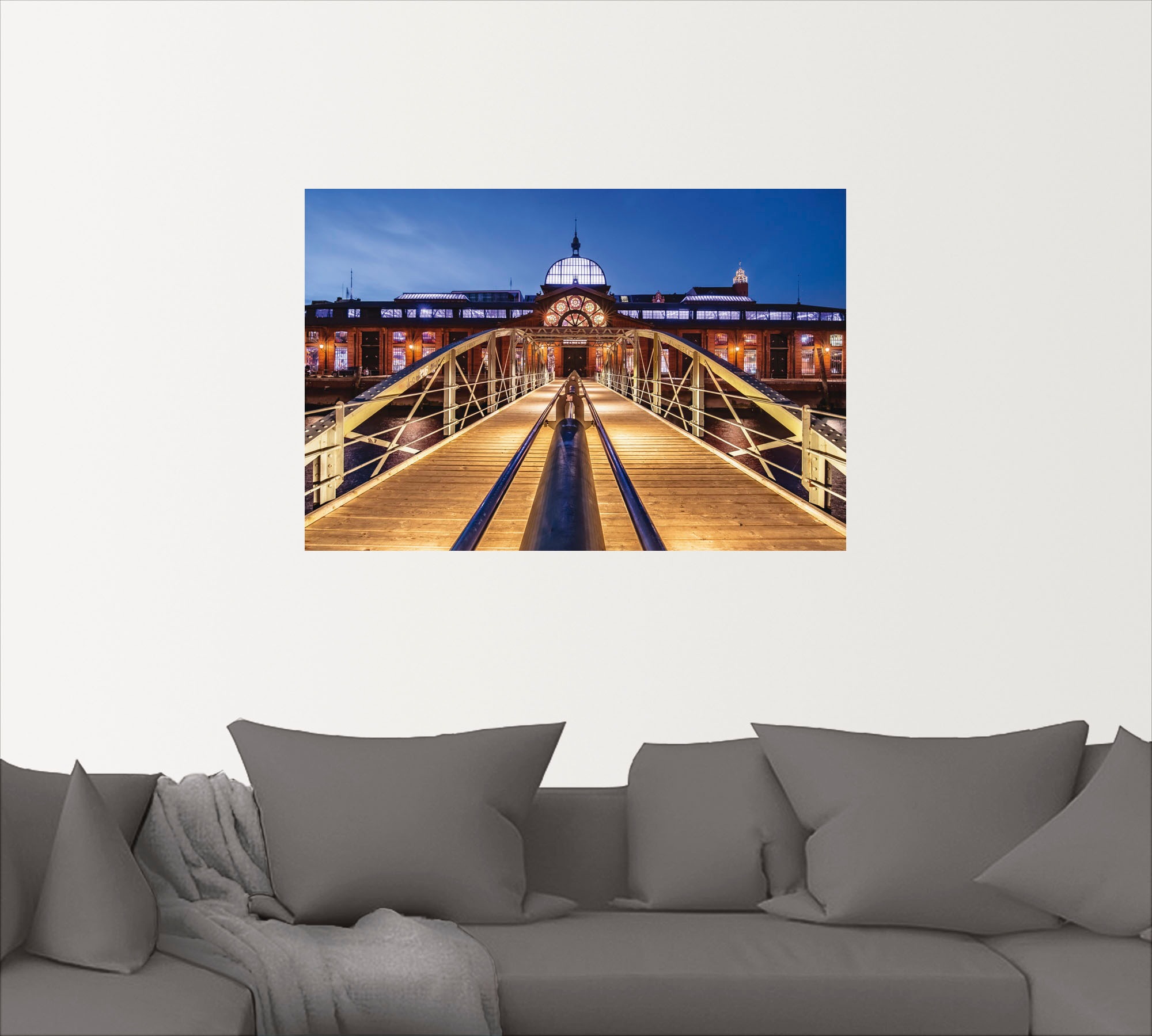 Artland Wandbild »Fischmarkt Hamburg«, Hamburg, (1 St.), als Alubild, Outdoorbild, Leinwandbild, Wandaufkleber, versch. Grössen