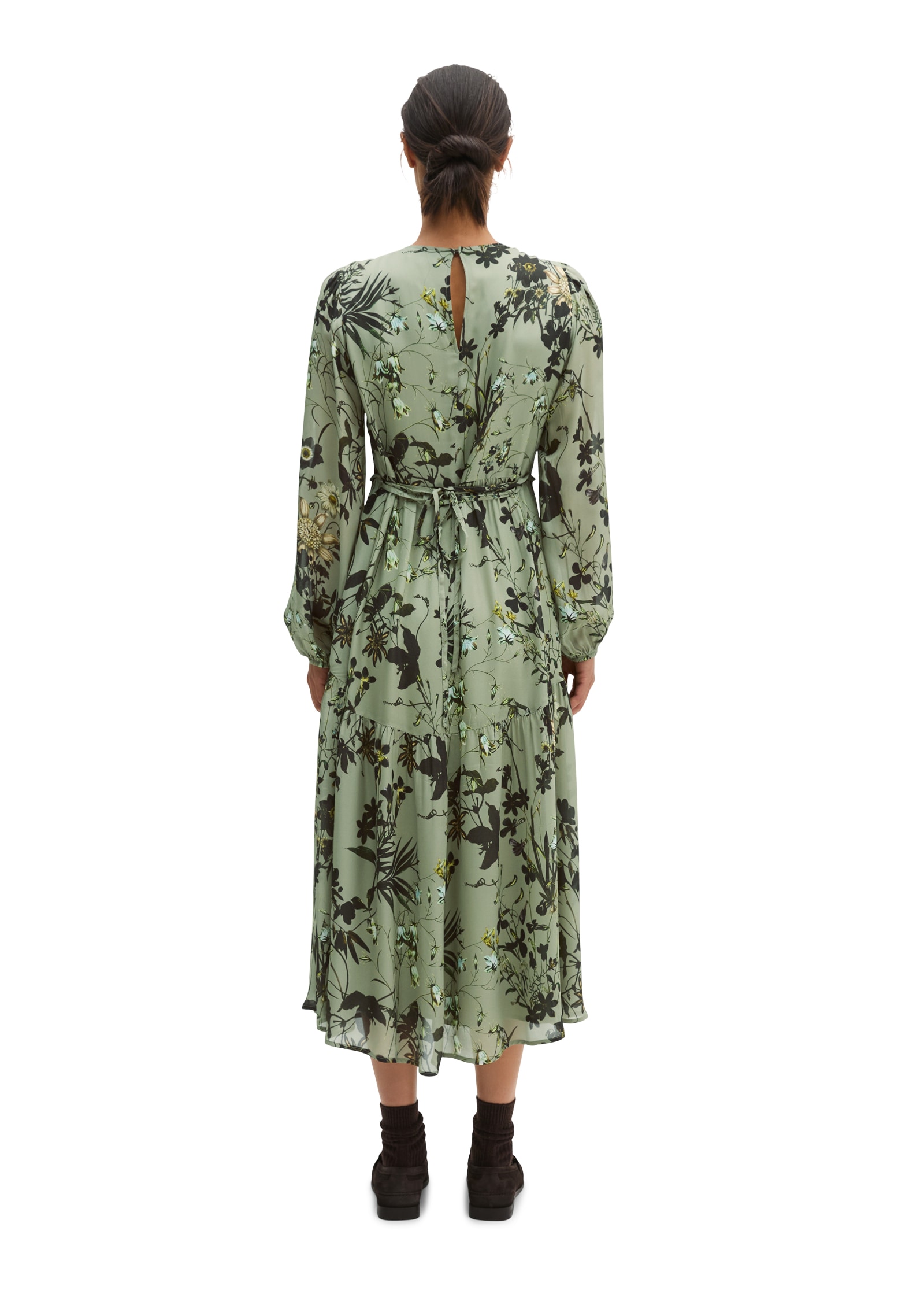 Marc O'Polo Robe midi regular aus fliessendem Viskose-Crêpe