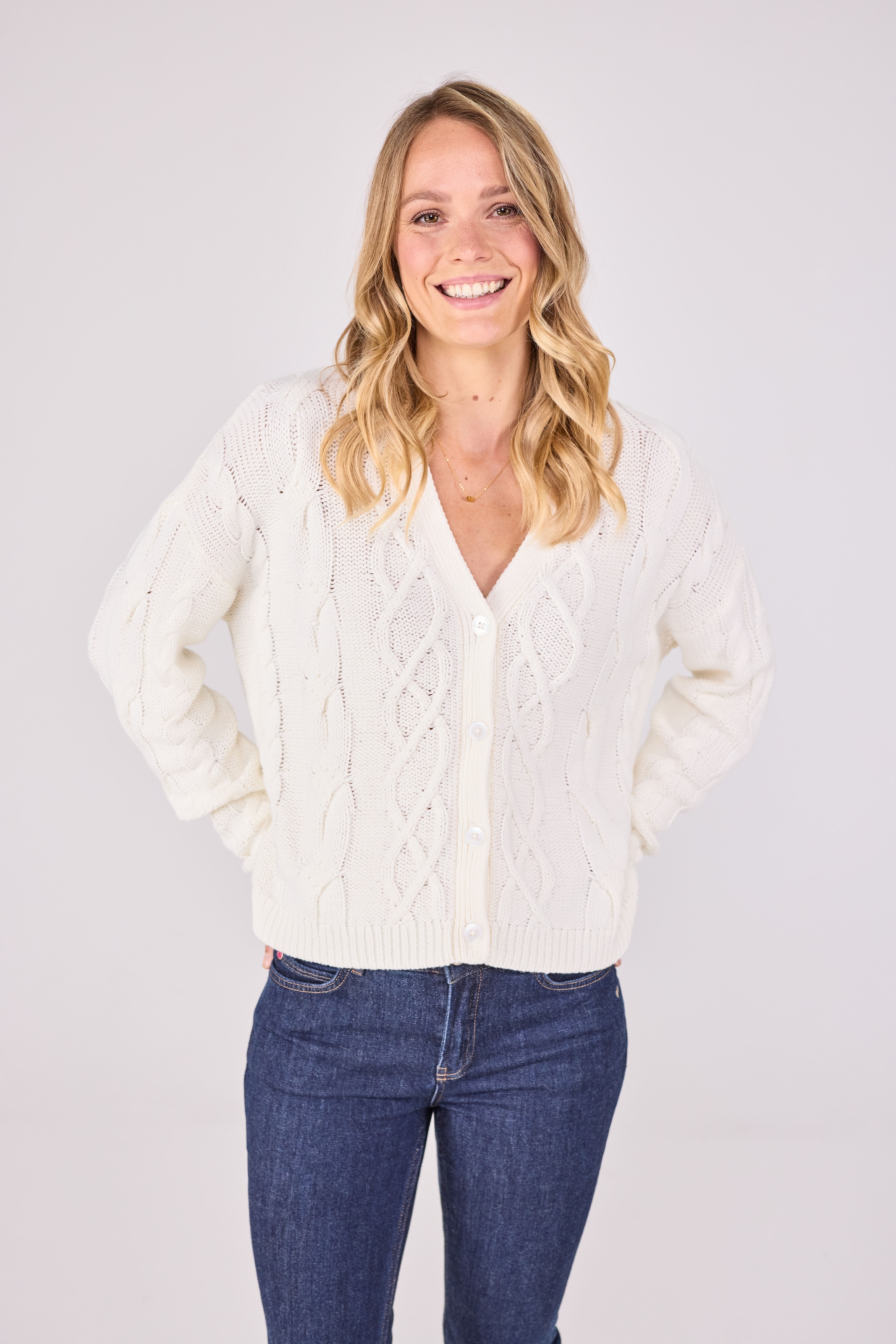 Lieblingsstück Strickjacke »AlysanneL«, mit Zopfmuster