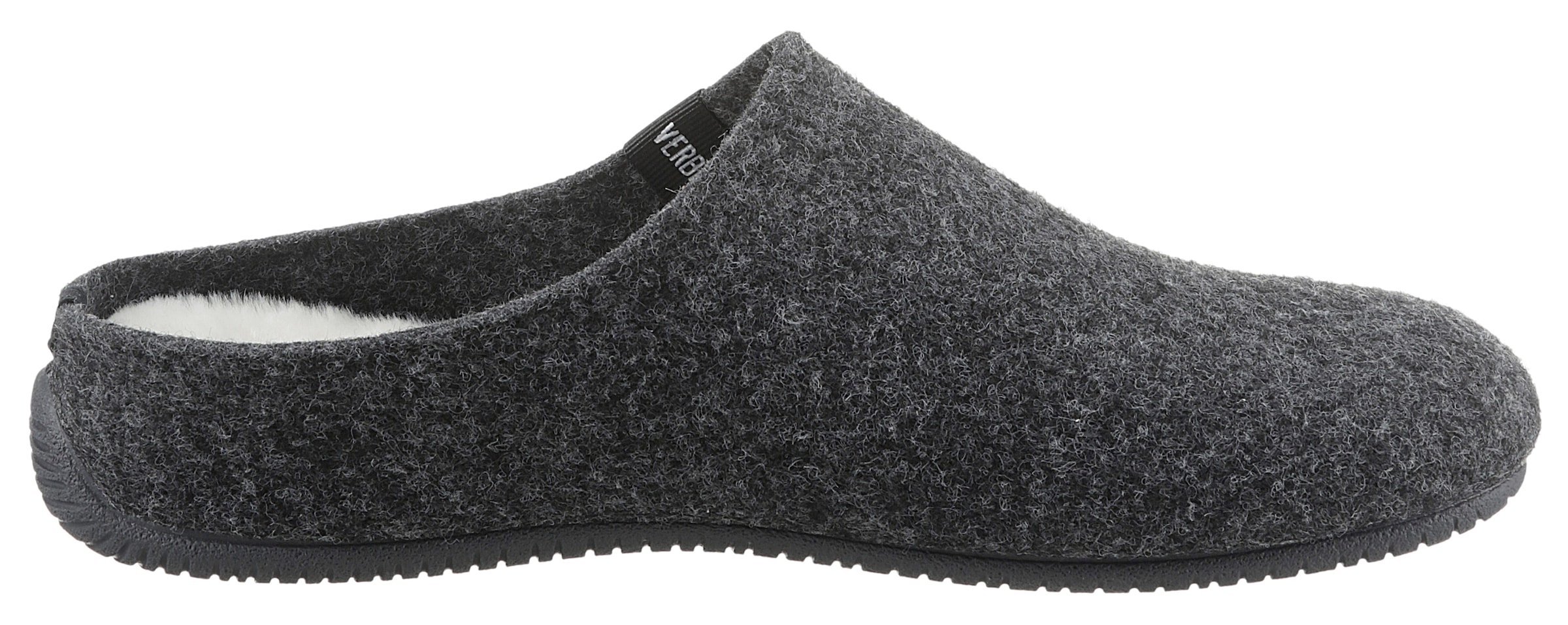 VERBENAS Pantoffel »York Fieltro«, Hausschuh, Homeslipper, Clog mit Warmfutter-Innensohle