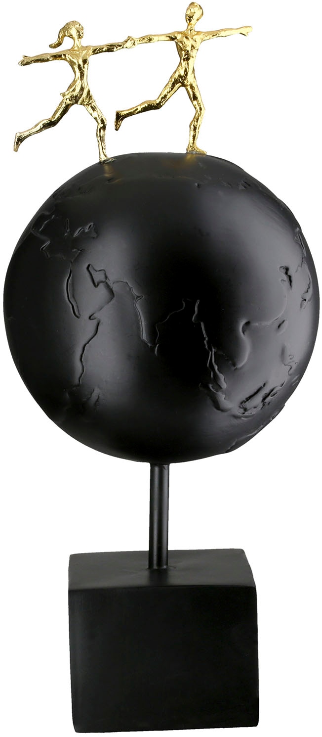 Image of GILDE Dekoobjekt "Skulptur Erde; Paar Around the World schwarz H. 33,5 cm"
