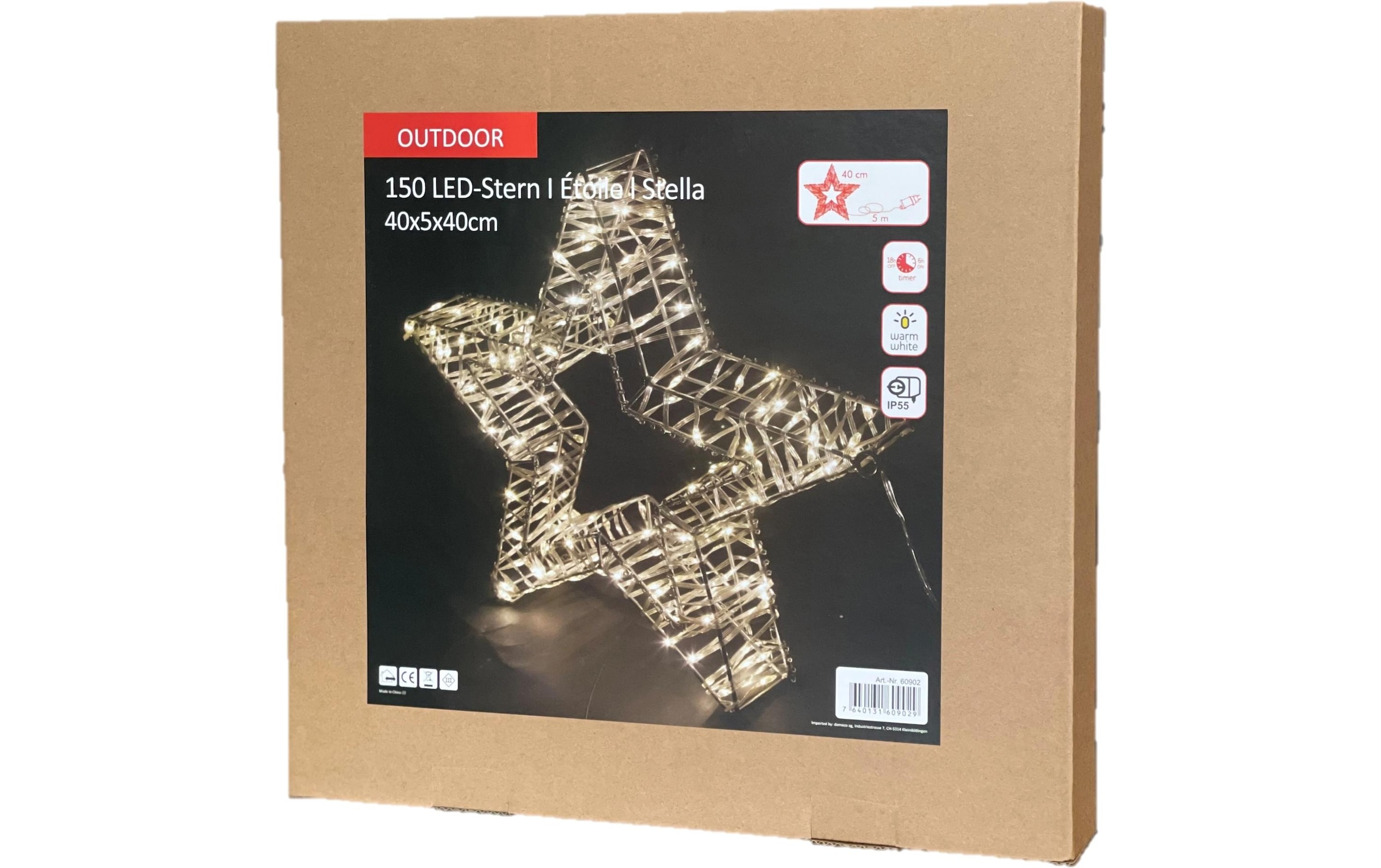   LED Dekofigur »Dameco Stern 150 LEDs« Warmweiss