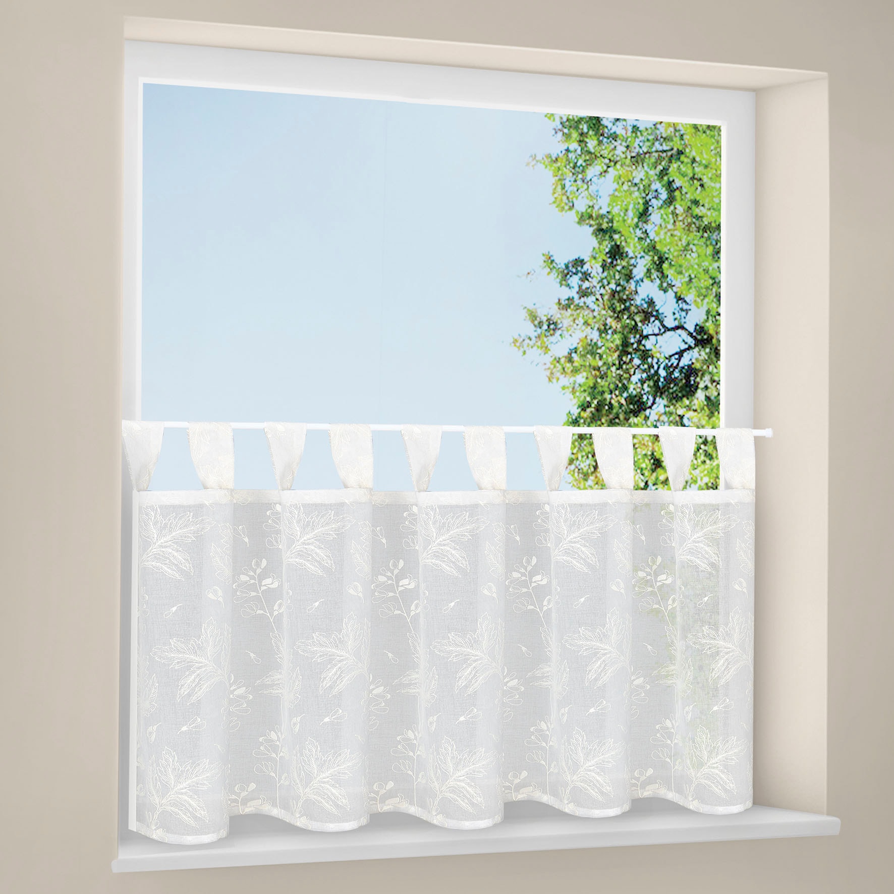 Gerster Scheibengardine »Imke« Schlaufen 1 Stk. tlg. Schlaufen