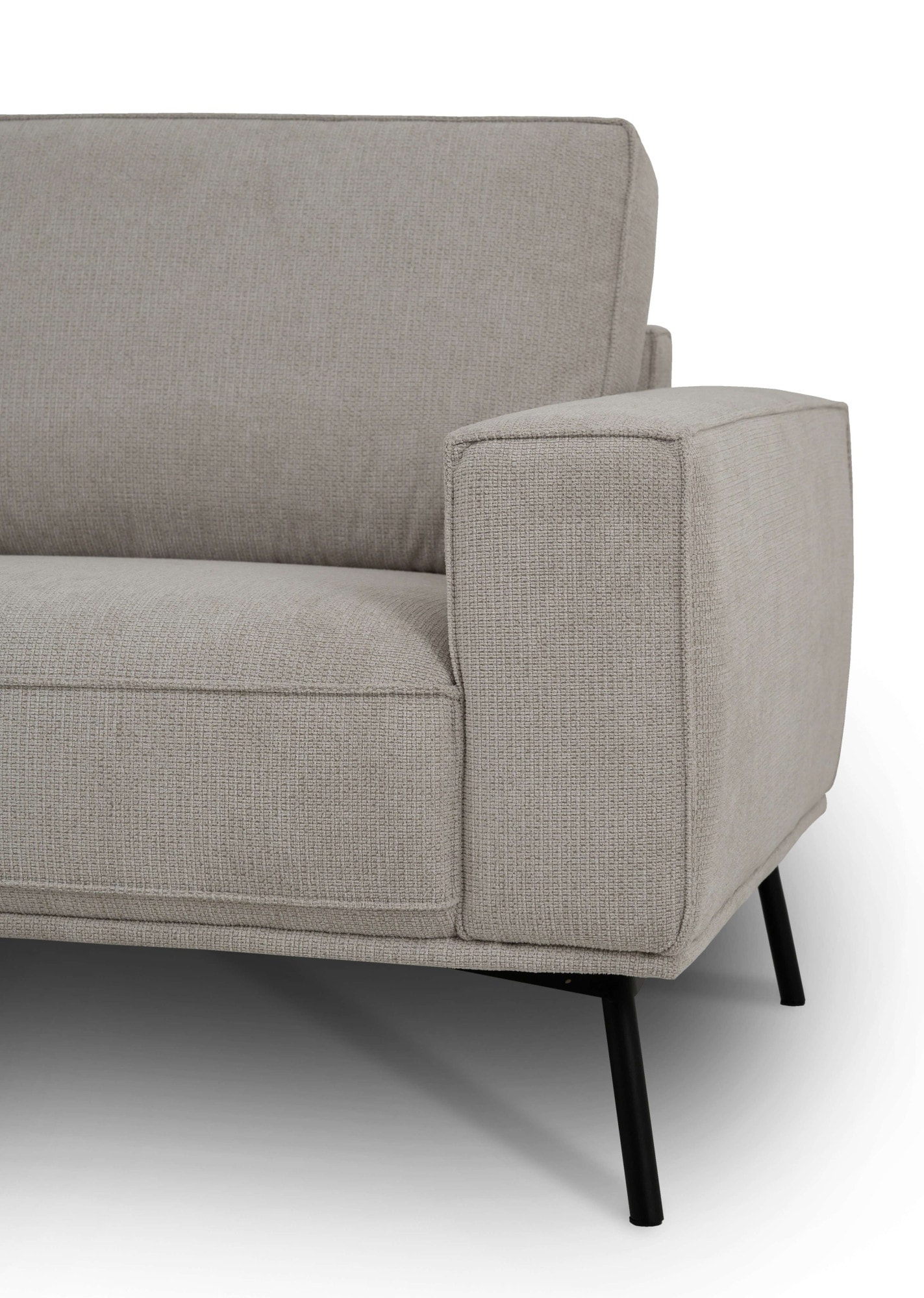 GOODproduct Canapé d'angle »Vosby« 260 cm, Chenille,  mit dekorativer Kedernaht, Wellenunterfederung