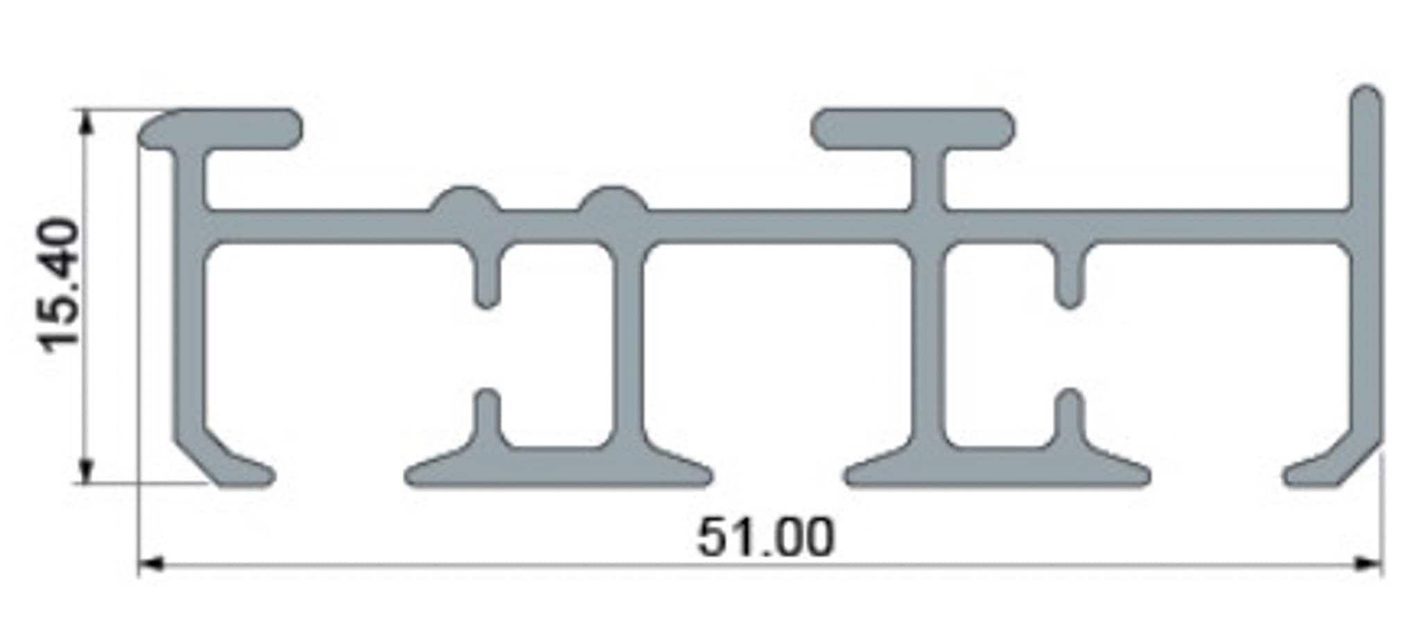 SN DECO GROUP Gardinenschiene »Flächenprofil SP Set 3-läufig«, 3 läufig-läufig, Fixmass