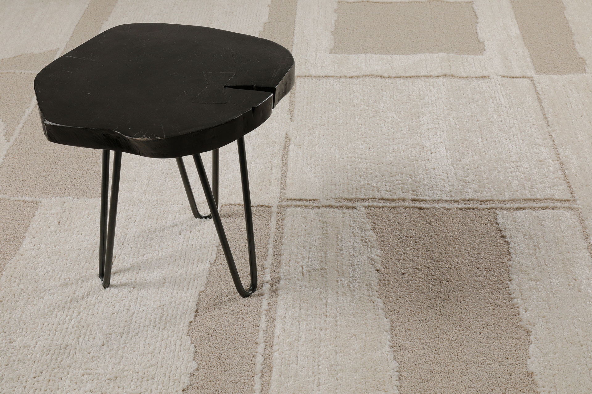 Wecon home Tapis »Ingvar« Rectangulaire 18 mm Höhe Gewebt, Hoch-Tief, pflegeleicht, kariertes Design, Scandi, Wohnzimmer