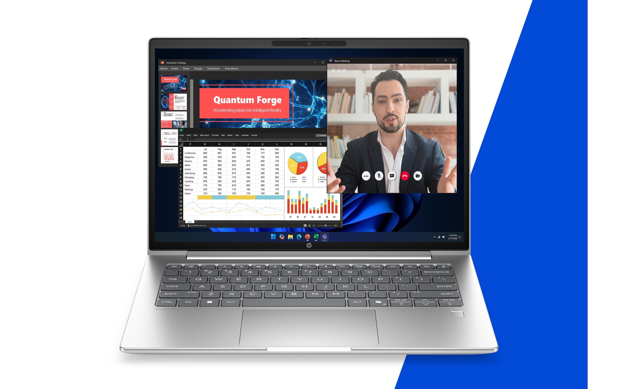 HP Business-Notebook »ProBook 4 G2i DX9R5ET« / 14 ″ Intel Core 7 512 GB SSD Integrierte NPU (Neural Processing Unit)
