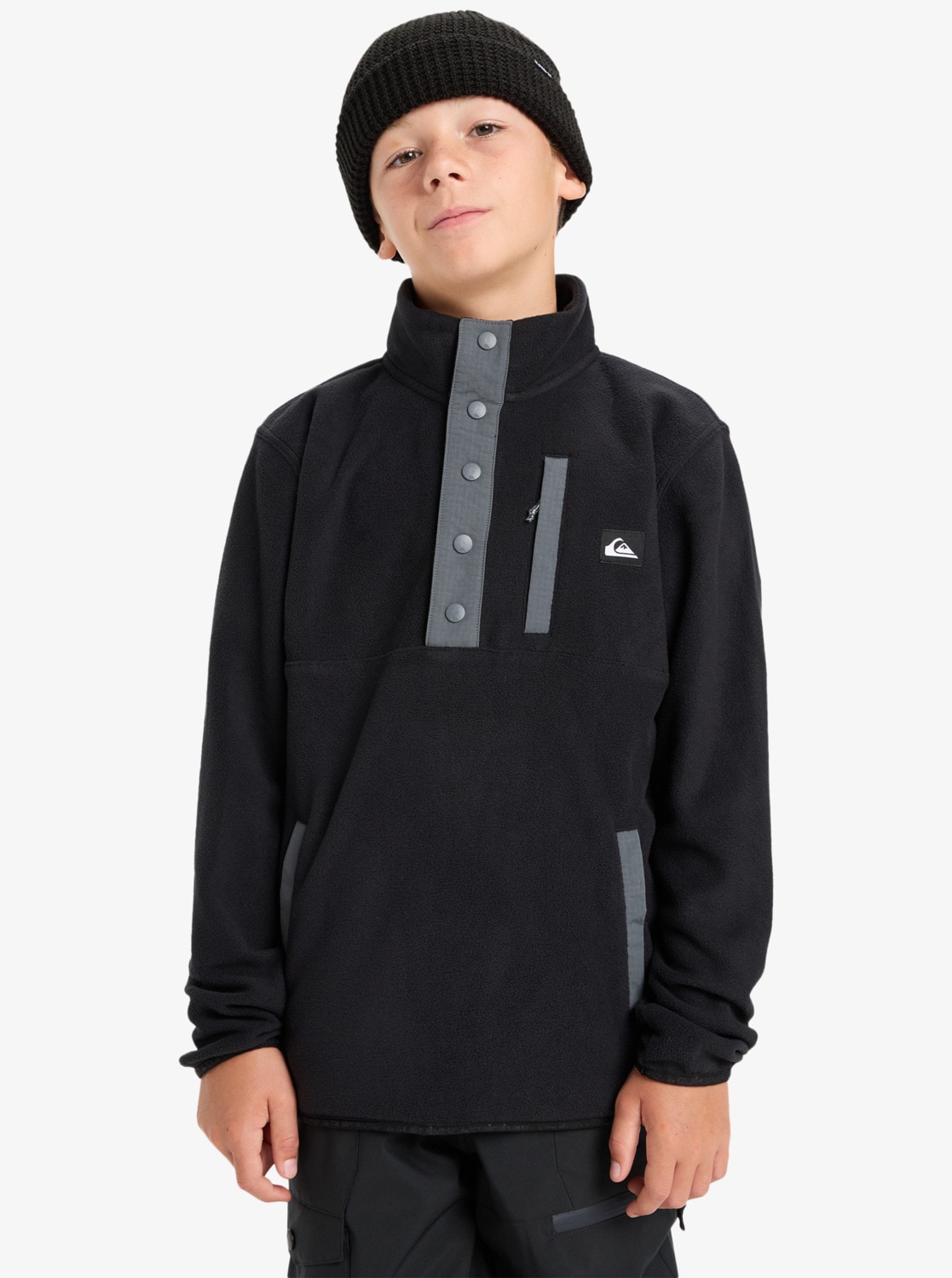 Image of Quiksilver Troyer "NO DESTINATION HZ YOUTH" mit kurzer Knopfleiste, atmungsaktiv, wärmend, Regular Fit