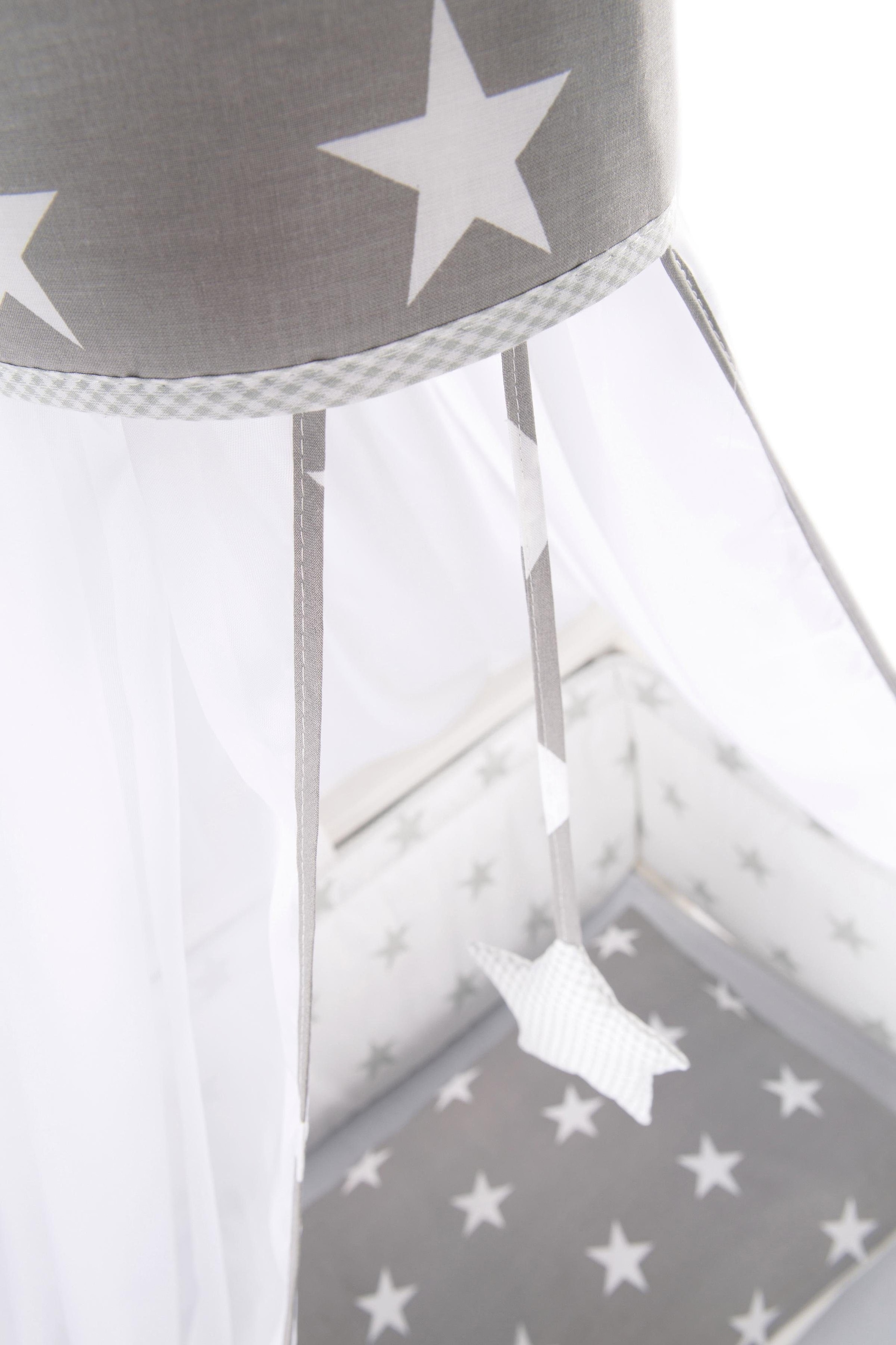 roba® Himmelbettgarnitur »Little Stars, wendbar«, 4-tlg., mit Bettwäsche, Nestchen und Himmel