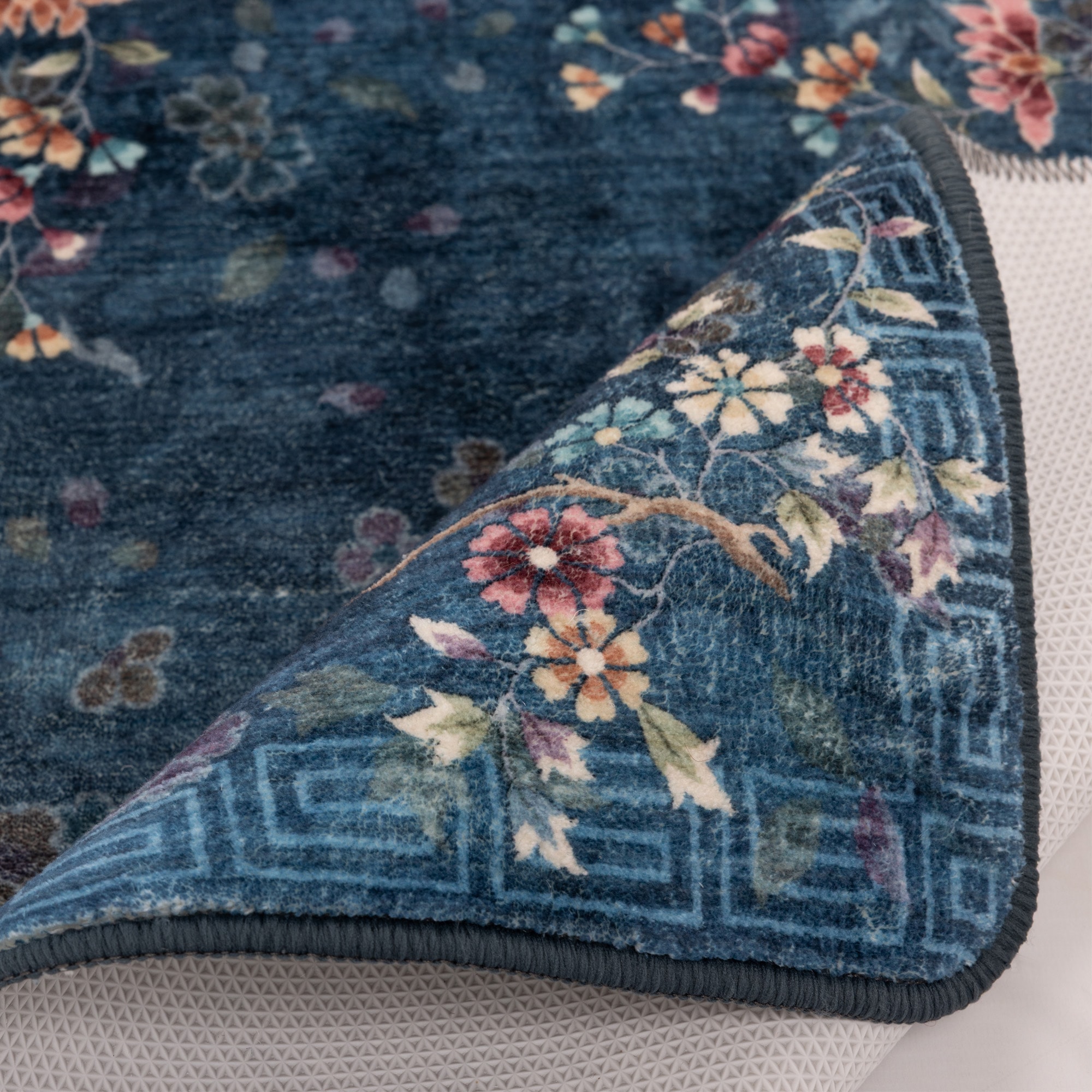 Gino Falcone Tapis de bain »Aquata GF-165, Badvorleger, Badezimmer Teppich« Höhe 7 mm revêtement antidérapant Badteppich, bedruckt, Blumen Design, rechteckig