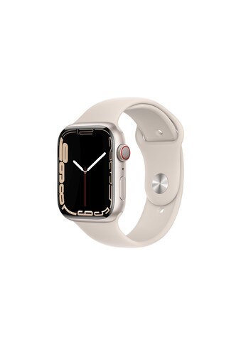 Apple Smartwatch »Serie 7, GPS, 45 mm Aluminiumgehäuse mit Sportarmband«, (Watch OS... kaufen