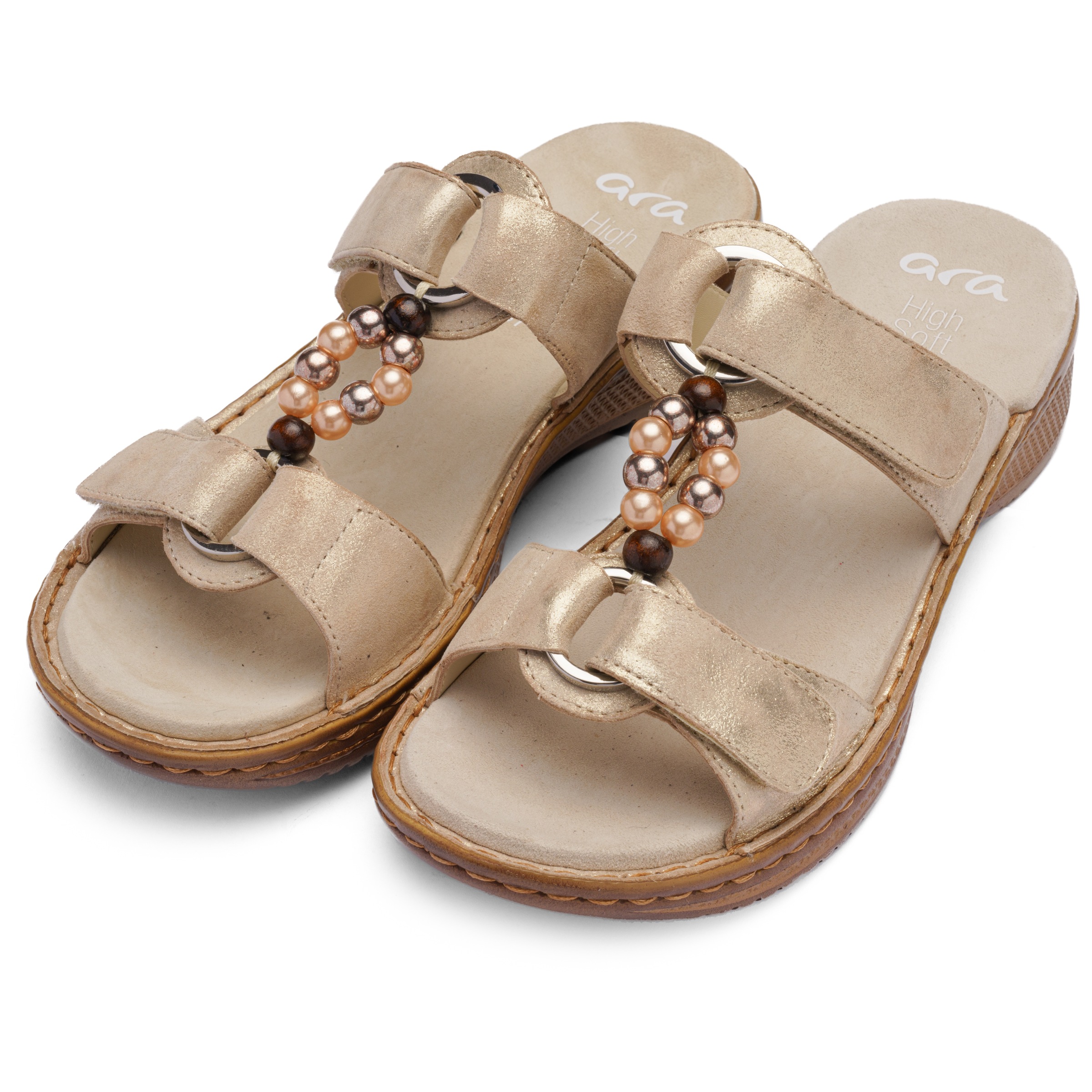 Image of Ara Pantolette "HAWAII" Schlupfschuh, Komfortschuh mit Klettverschlüsse, G-Weite