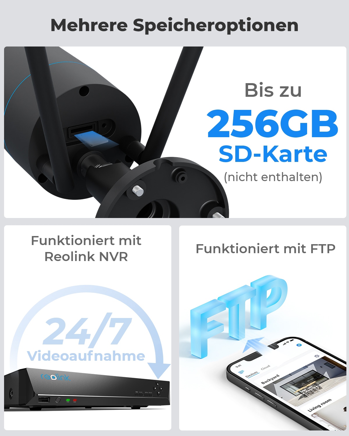 Reolink Überwachungskamera »W320-B WiFi-Outdoor«, Aussenbereich