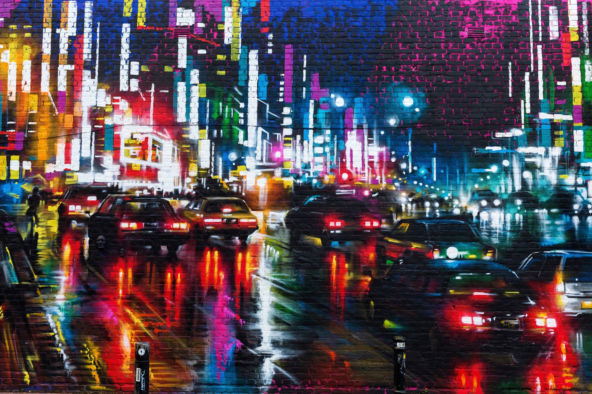 Image of Papermoon Fototapete »LONDON-GRAFFITI ZIEGEL KUNST STADT STEINE«, Vliestapete, hochwertiger Digitaldruck, inklusive Kleister bei Ackermann Versand Schweiz