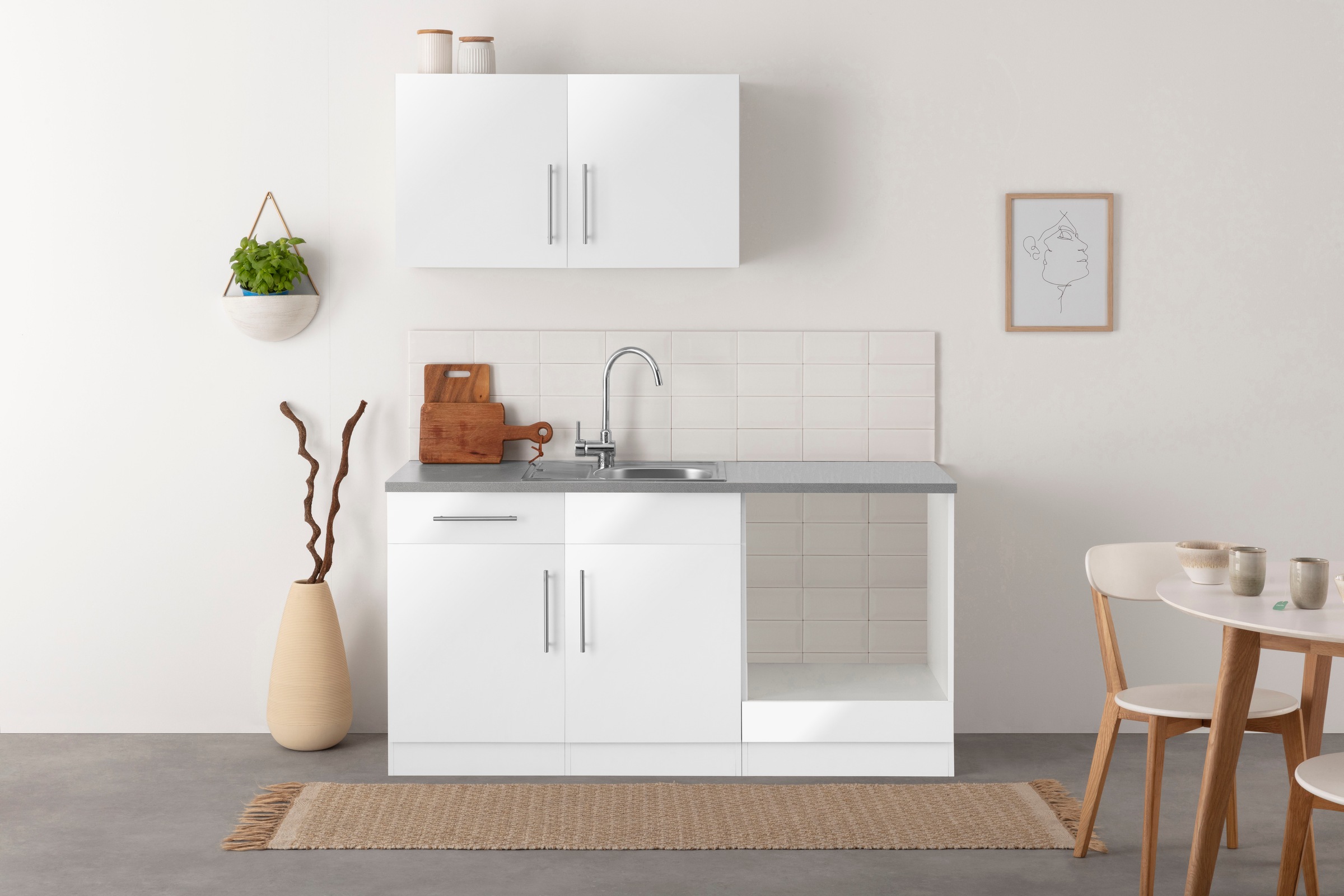 wiho Küchen Cuisine »Cali« wahlweise mit E-Geräten, Breite 160 cm