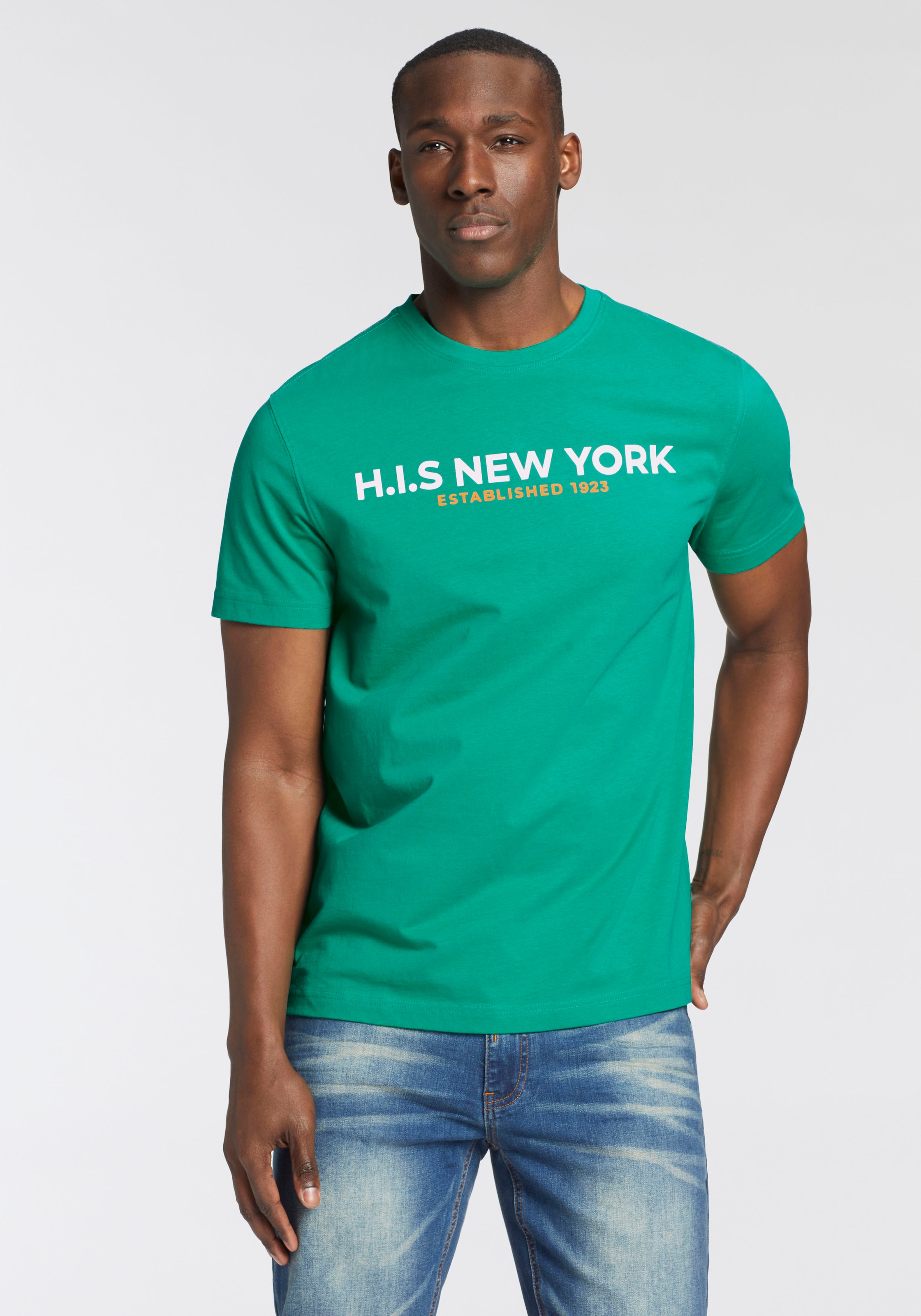 Image of H.I.S T-Shirt Mit grossem Frontprint