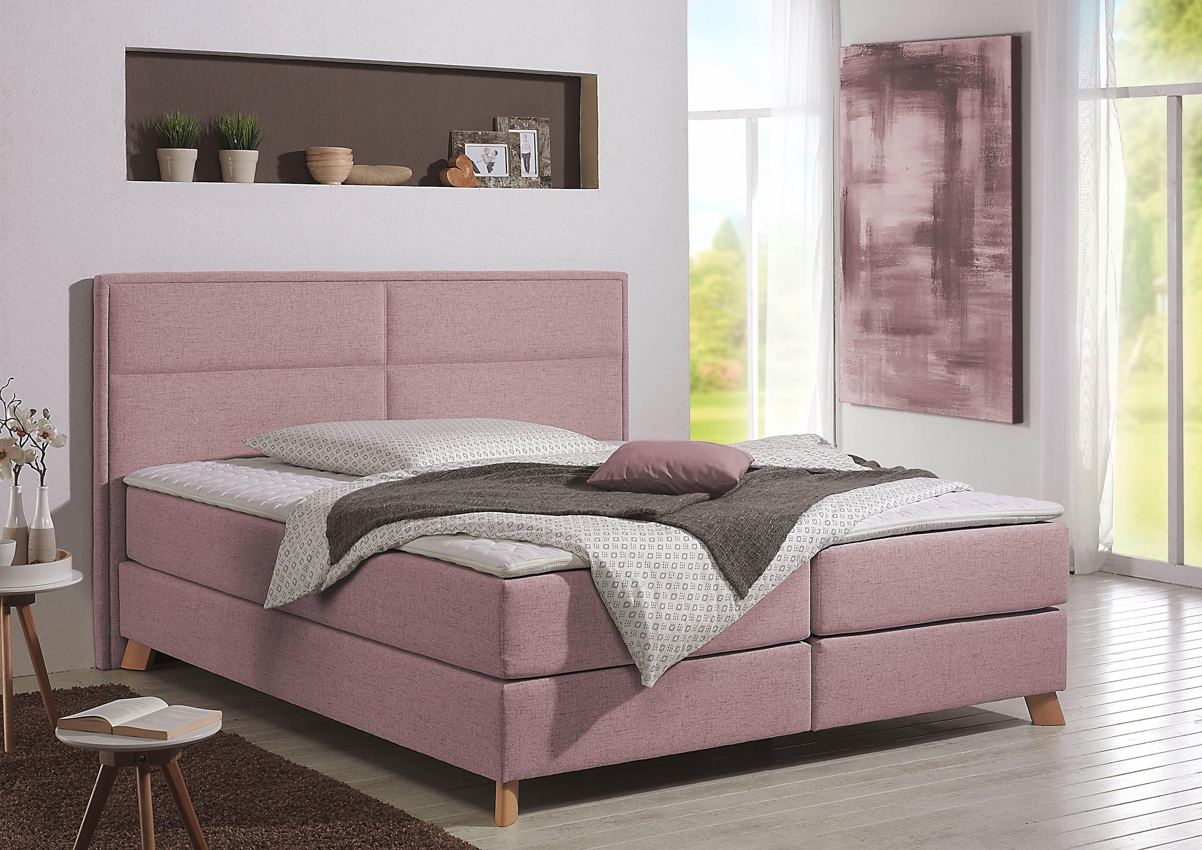 Image of Home affaire Boxspringbett "Caria" in 5 Breiten, 3 Matratzen-Ausführungen, 2 Härtegraden, Topper