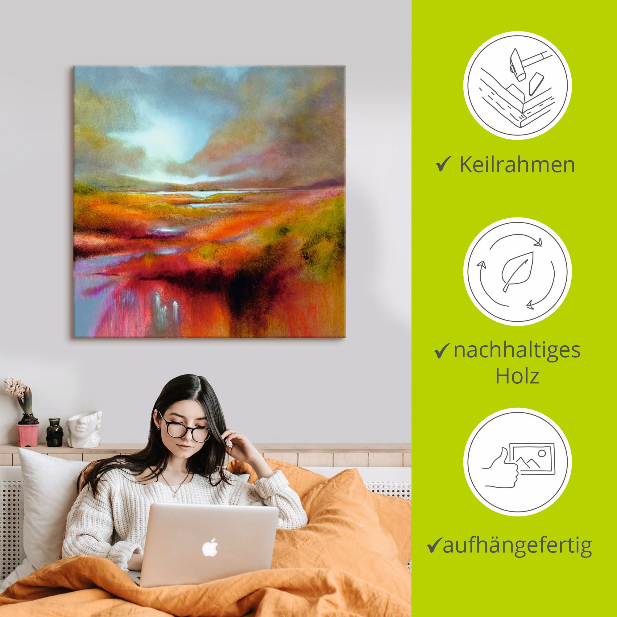 Artland Wandbild »Ein perfekter Tag«, Berge, (1 St.), als Alubild, Leinwandbild, Wandaufkleber oder Poster in versch. Grössen