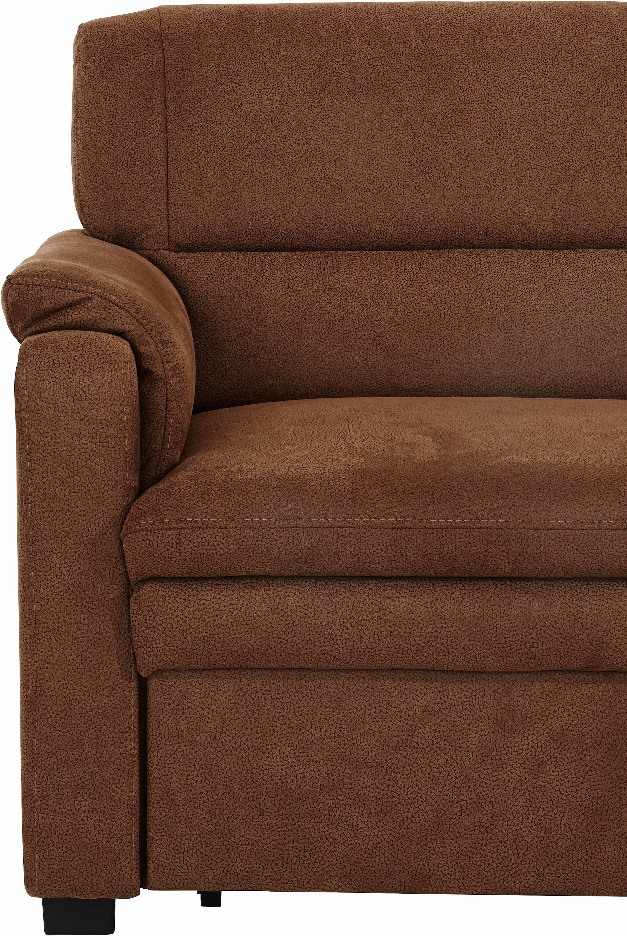 sit&more Ecksofa »Pisa L-Form«, mit Federkern, wahlweise mit Bettfunktion