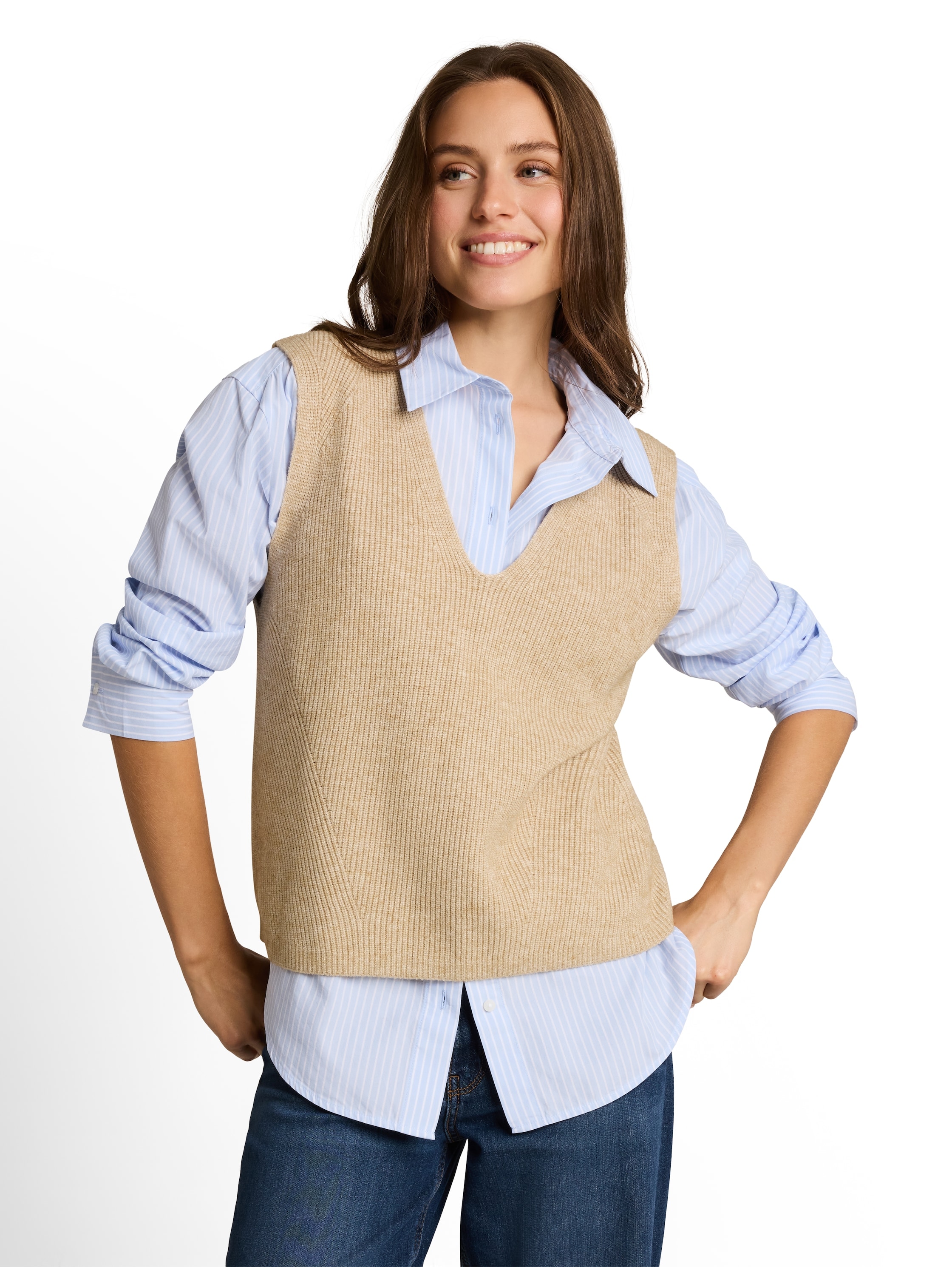 Image of TOM TAILOR Pullunder "Regular" mit V-Ausschnitt