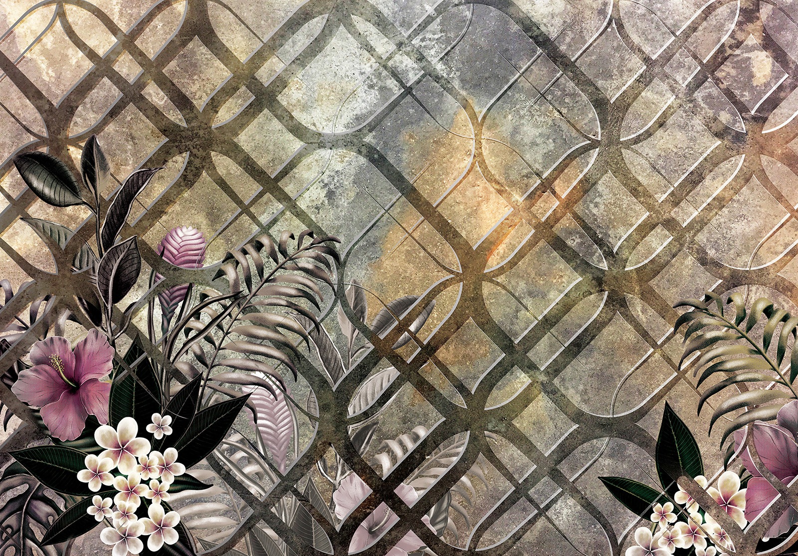 Image of Consalnet Vliestapete »Goldenes Muster/Blumen«, floral bei Ackermann Versand Schweiz