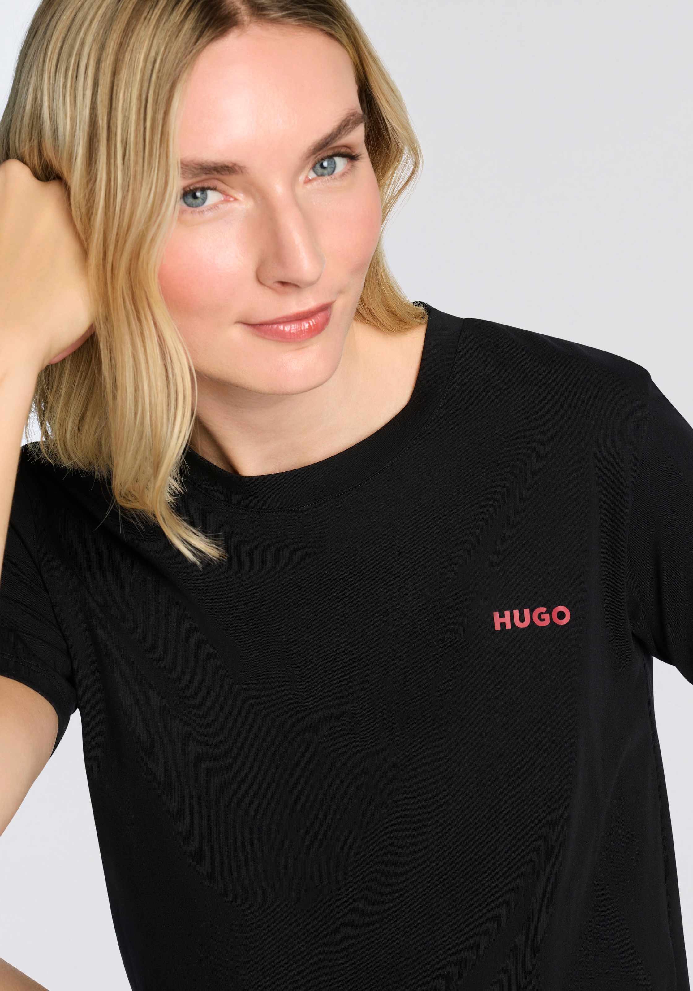 HUGO Underwear T-shirt mit rundem Ausschnitt, regular fit, toniges Markenlogo