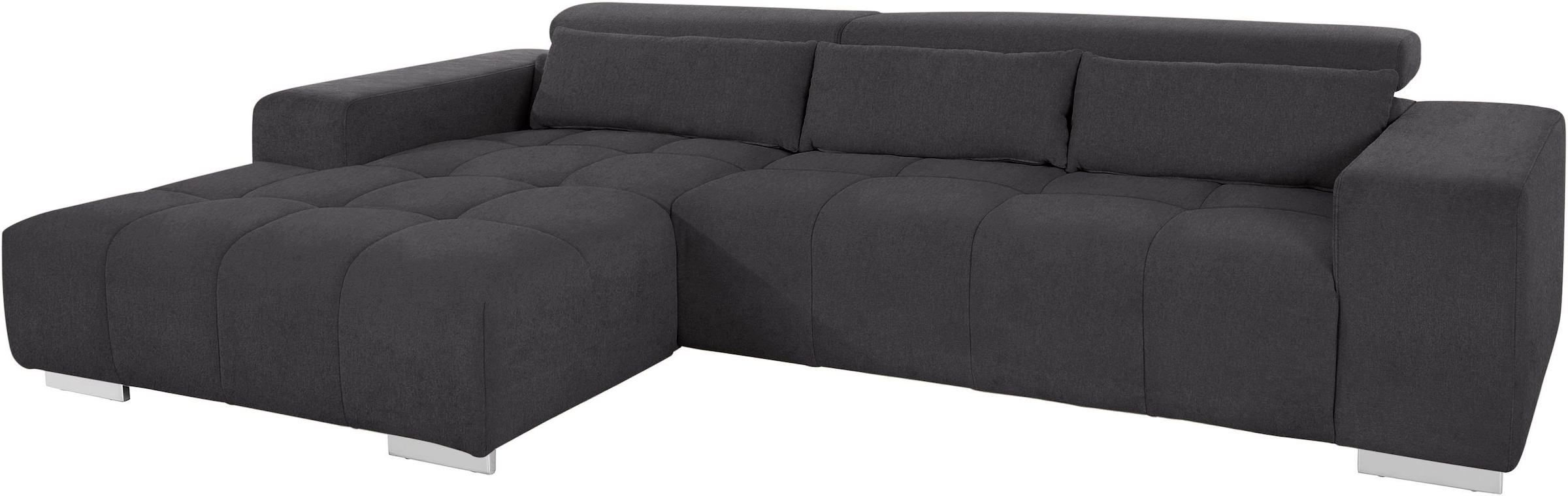 COTTA Ecksofa »Orion L-Form«, mit Kopfteilverstellung & 3 Nierenkissen