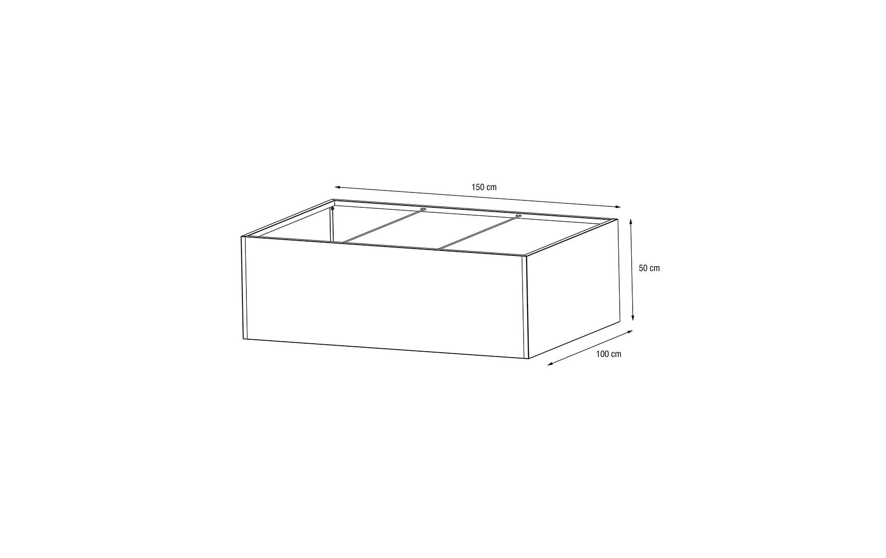 Herstera Garden Pflanzkübel »HG08978802« 750 l, BxTxH: 150x100x50 cm