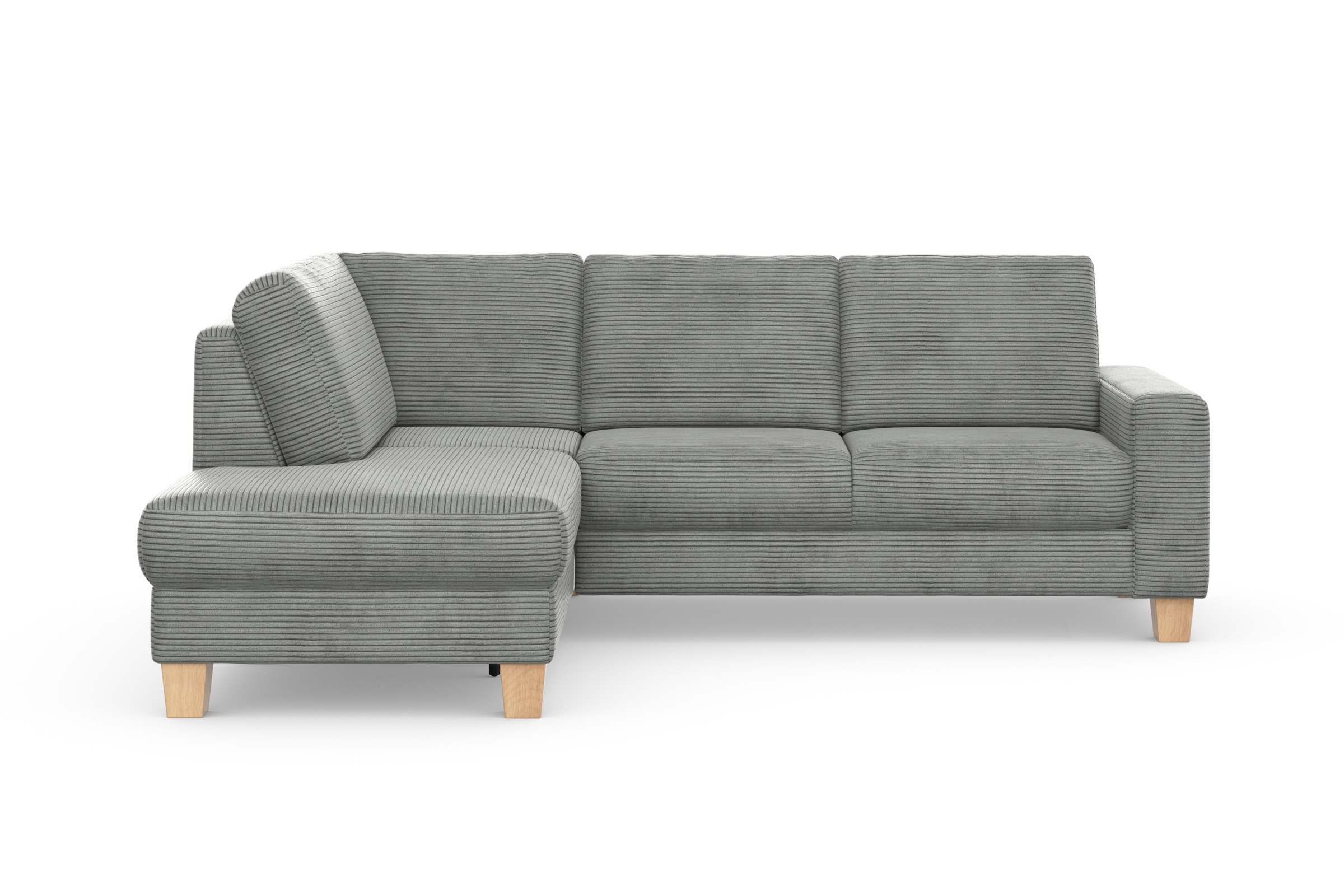 Home affaire Ecksofa »Summer L-Form«, mit Ottomane, wahlweise mit Bettfunktion und Bettkasten, Cord-Bezug