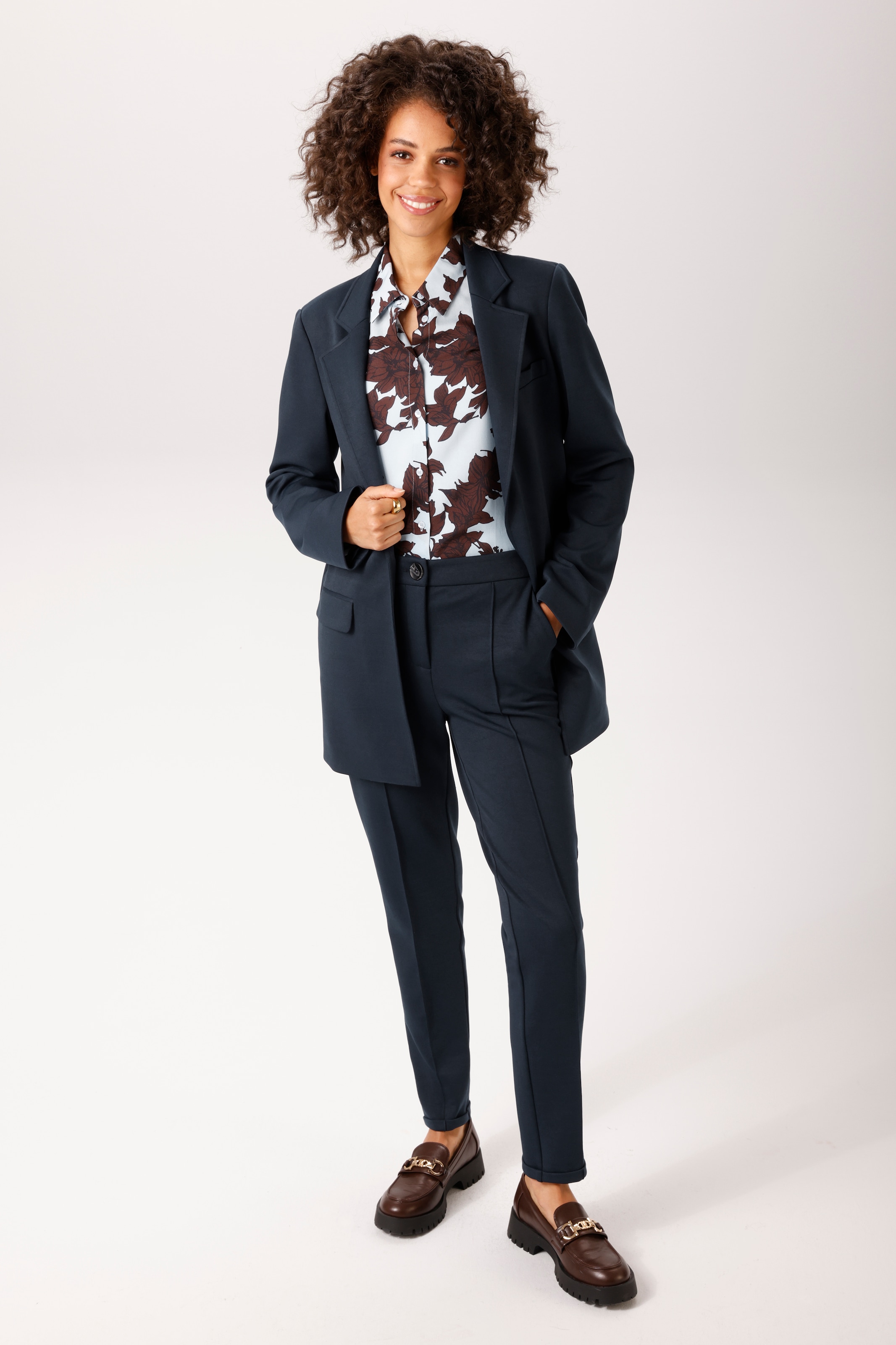 Aniston CASUAL Blazer long avec col à revers