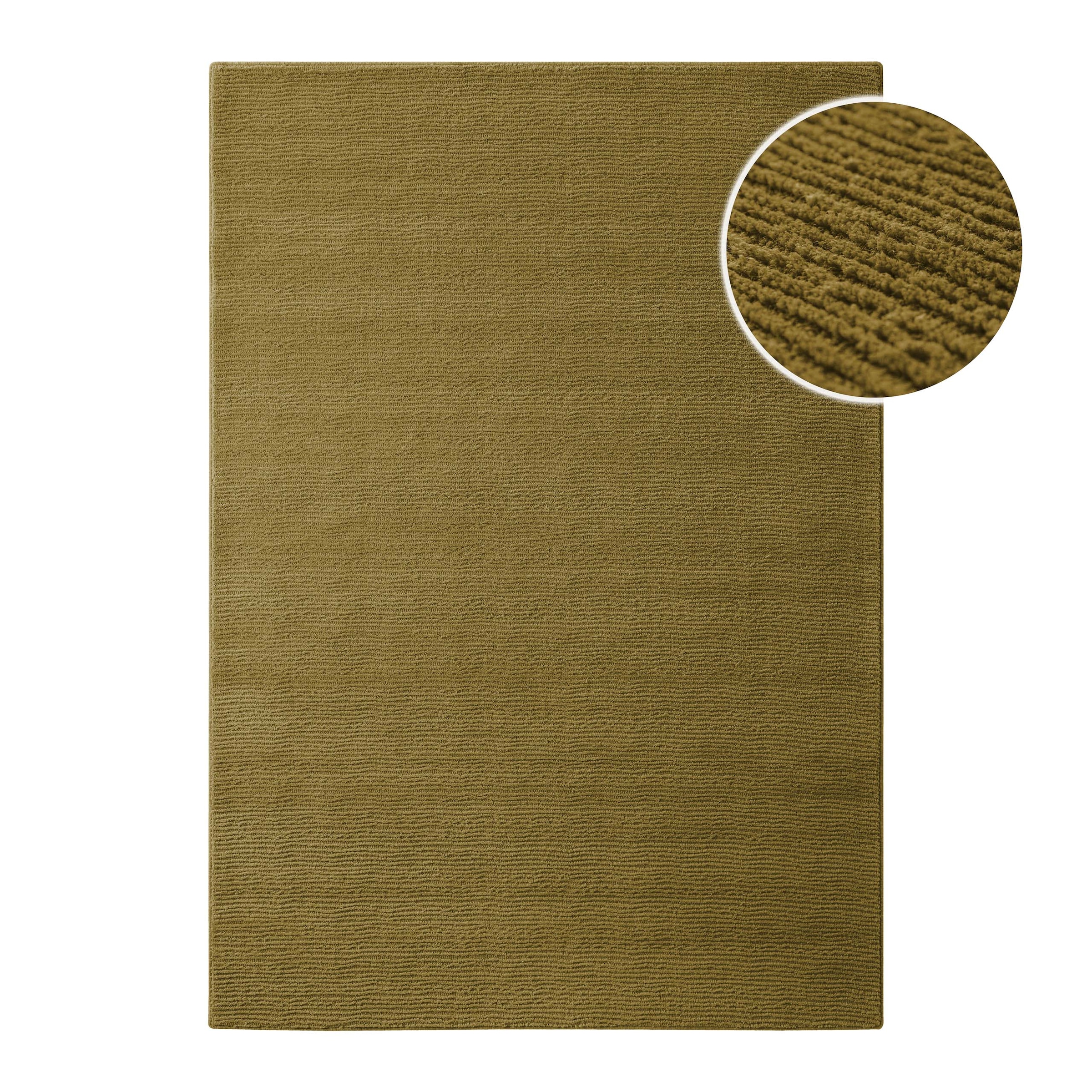 Wecon home Tapis »Castello ONE« Rectangulaire 7 mm Höhe Schurwolle, Kurzflor mit Hoch-Tief-Effekt, Wohnzimmer, Streifenmuster