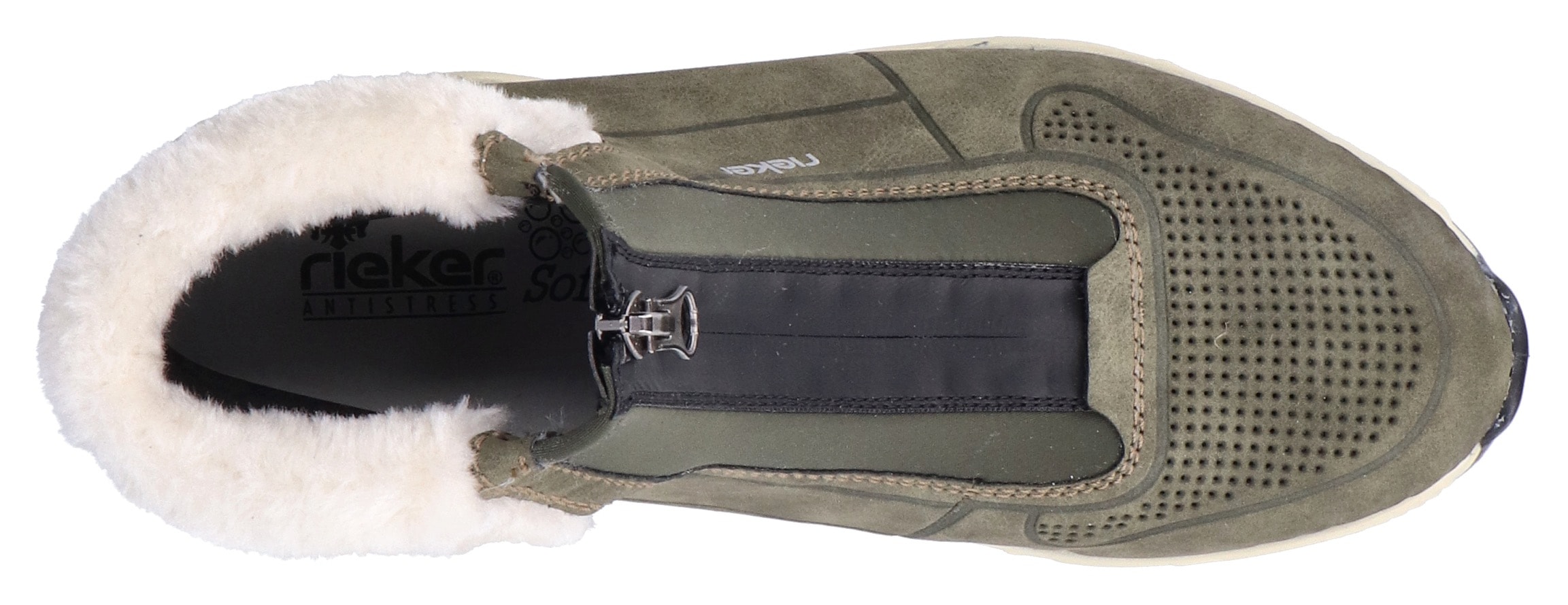 Rieker Sneaker, Freizeitschuh, Schlupfboots mit Vorder-Reissverschluss