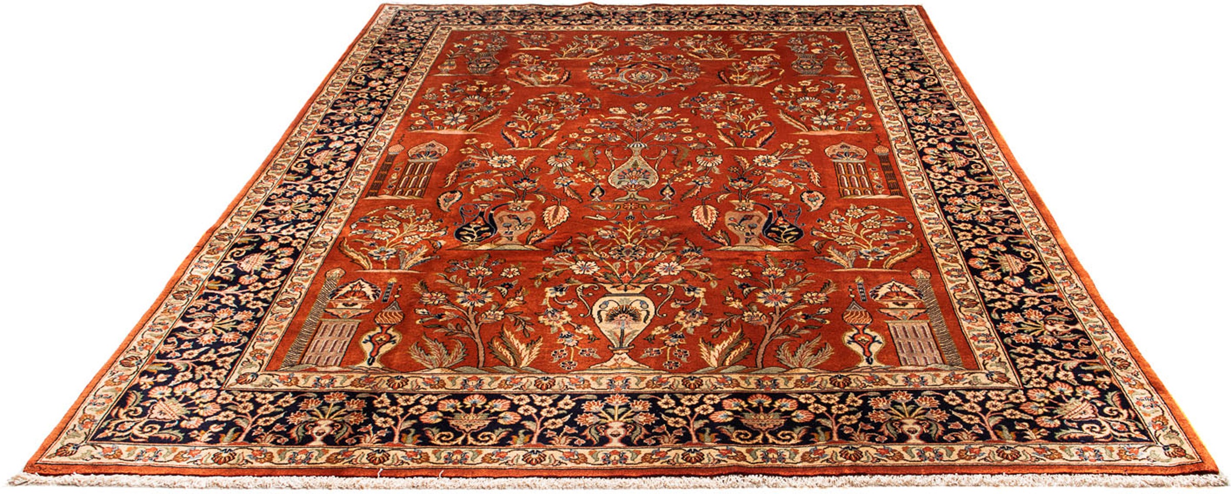 Image of morgenland Orientteppich »Perser - Keshan - 276 x 215 cm - rost«, rechteckig, 10 mm Höhe, Wohnzimmer, Handgeknüpft, Einzelstück mit Zertifikat bei Ackermann Versand Schweiz