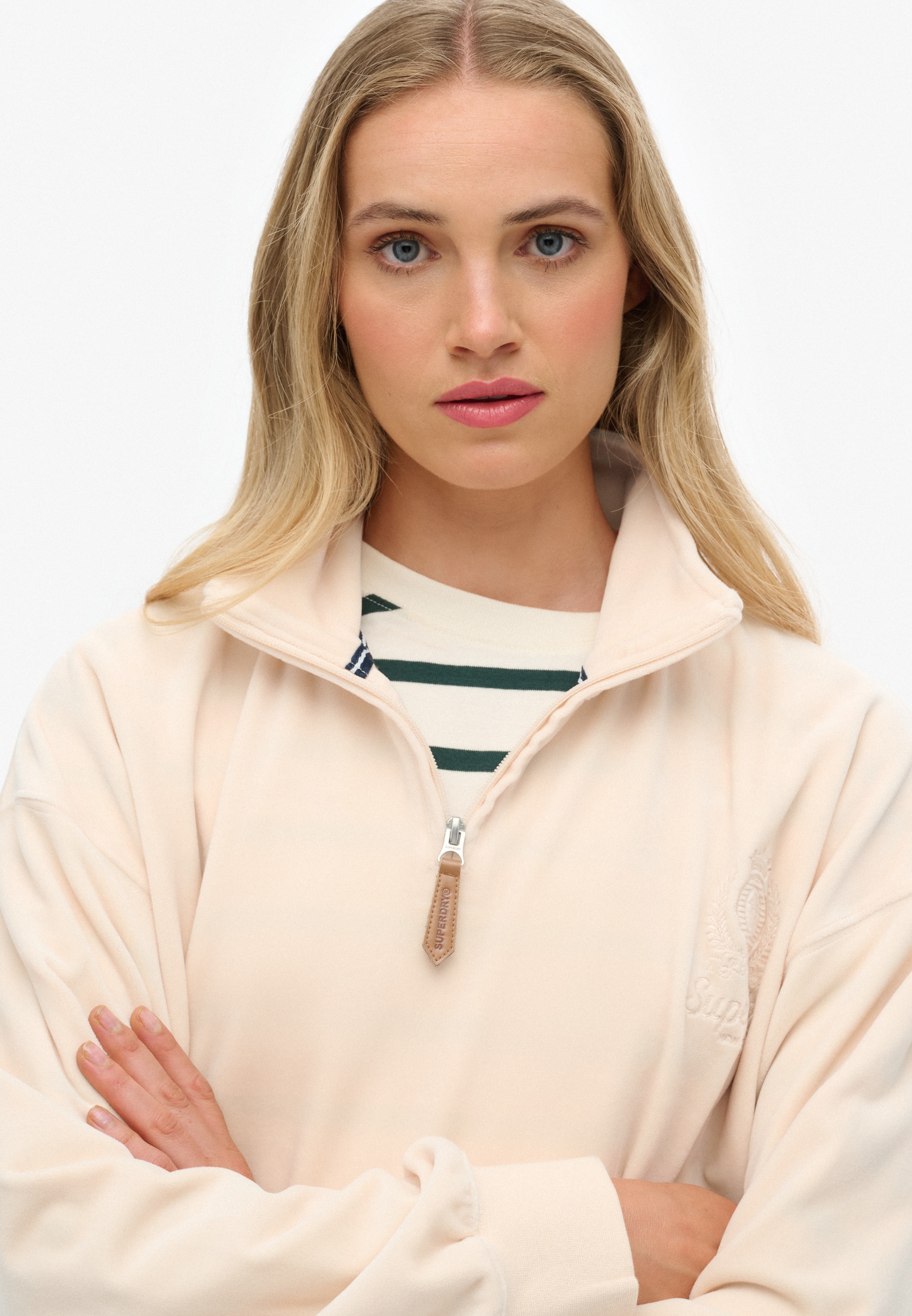Superdry Sweatshirt »COUNTRY CLUB VELOUR 1/4 ZIP«