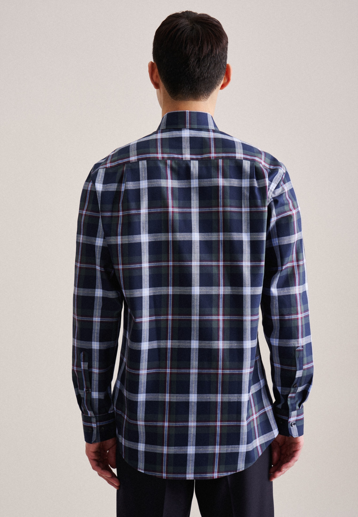 seidensticker Flanellhemd »Regular«, Regular Langarm Button-Down-Kragen Karo