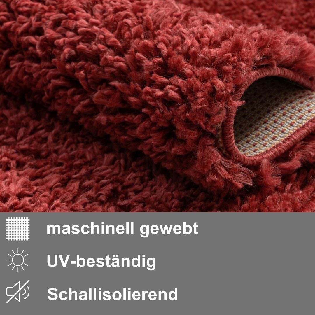 Myflair Möbel & Accessoires Hochflor-Teppich »My Shaggy«, rechteckig, 37 mm Höhe, Shaggy, Uni-Farben, leicht glänzend, Microfaser, extra flauschig