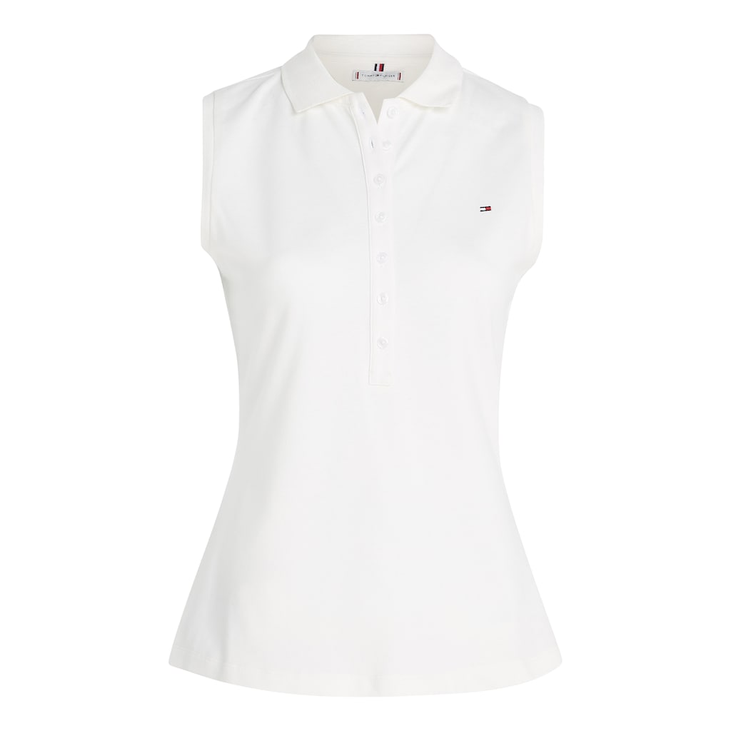 Tommy Hilfiger Shirttop »SLIM COLLAR DETAIL POLO NS«