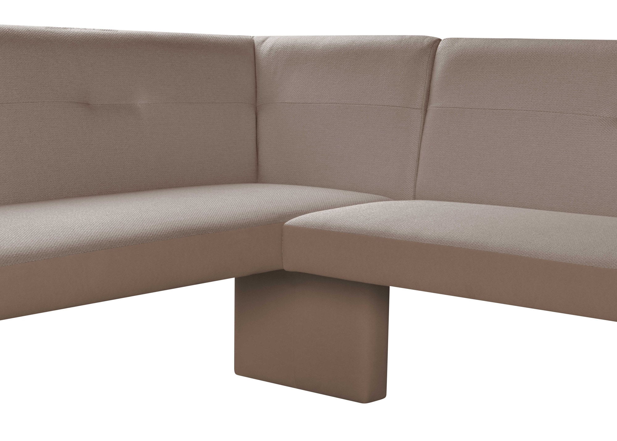 GOODproduct Eckbank »Bruna Esszimmerbank, Bank, Küchenbank, Polsterbank« Mattschwarzes Metallgestell, 2-Stoff-Design, Wellenfederung im Sitz