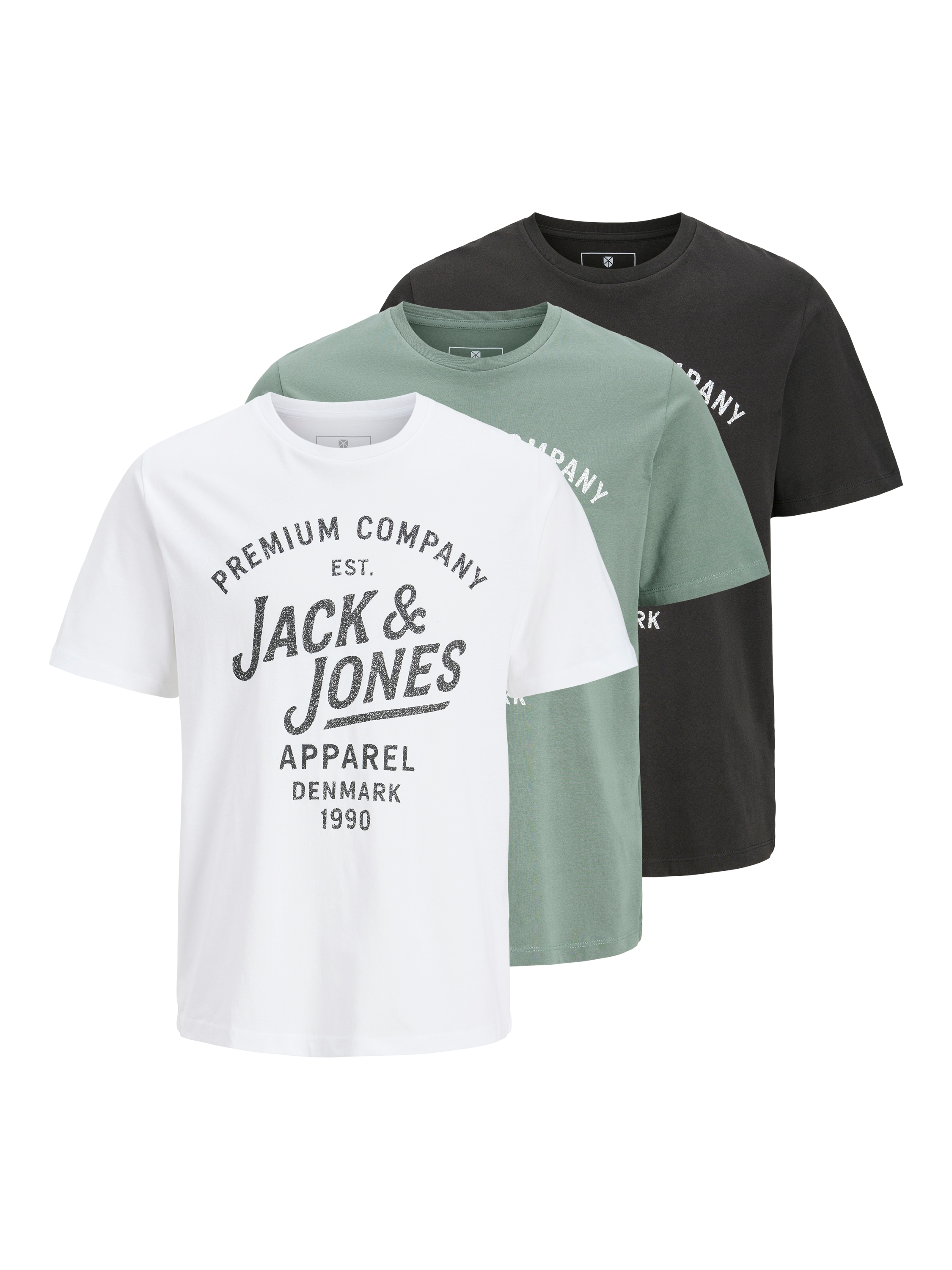 Jack & Jones Rundhalsshirt »JPRBLUZANE SS TEE FST 3PK MP« Packung, 3