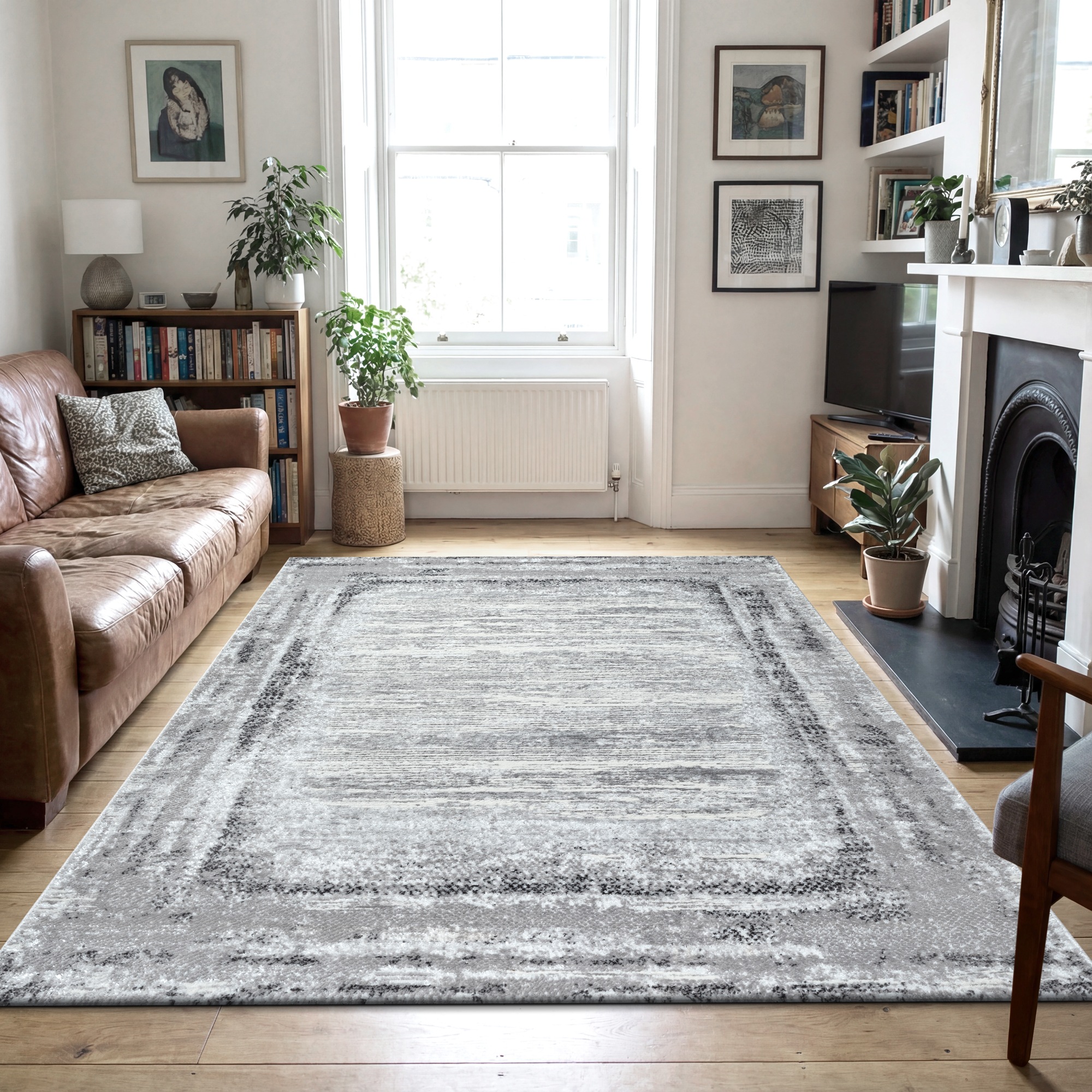 Sanat Tapis »Harmony 3215 , auch als Läufer« Rectangulaire 12 mm Höhe Wohnzimmer, Kurzflor, modern, Bordüre, Schlafzimmer