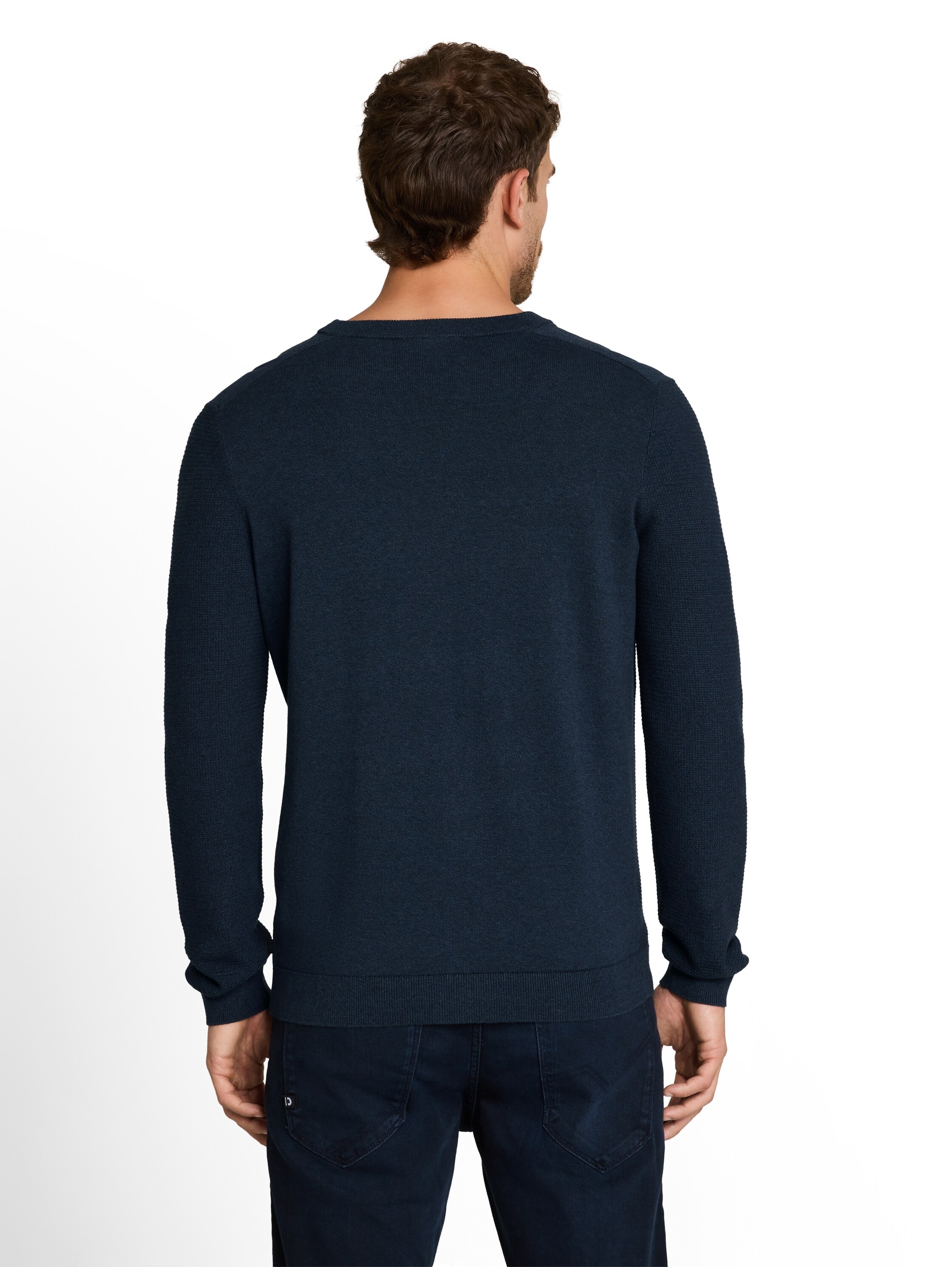 TOM TAILOR Strickpullover aus weicher Baumwolle - Rundhals