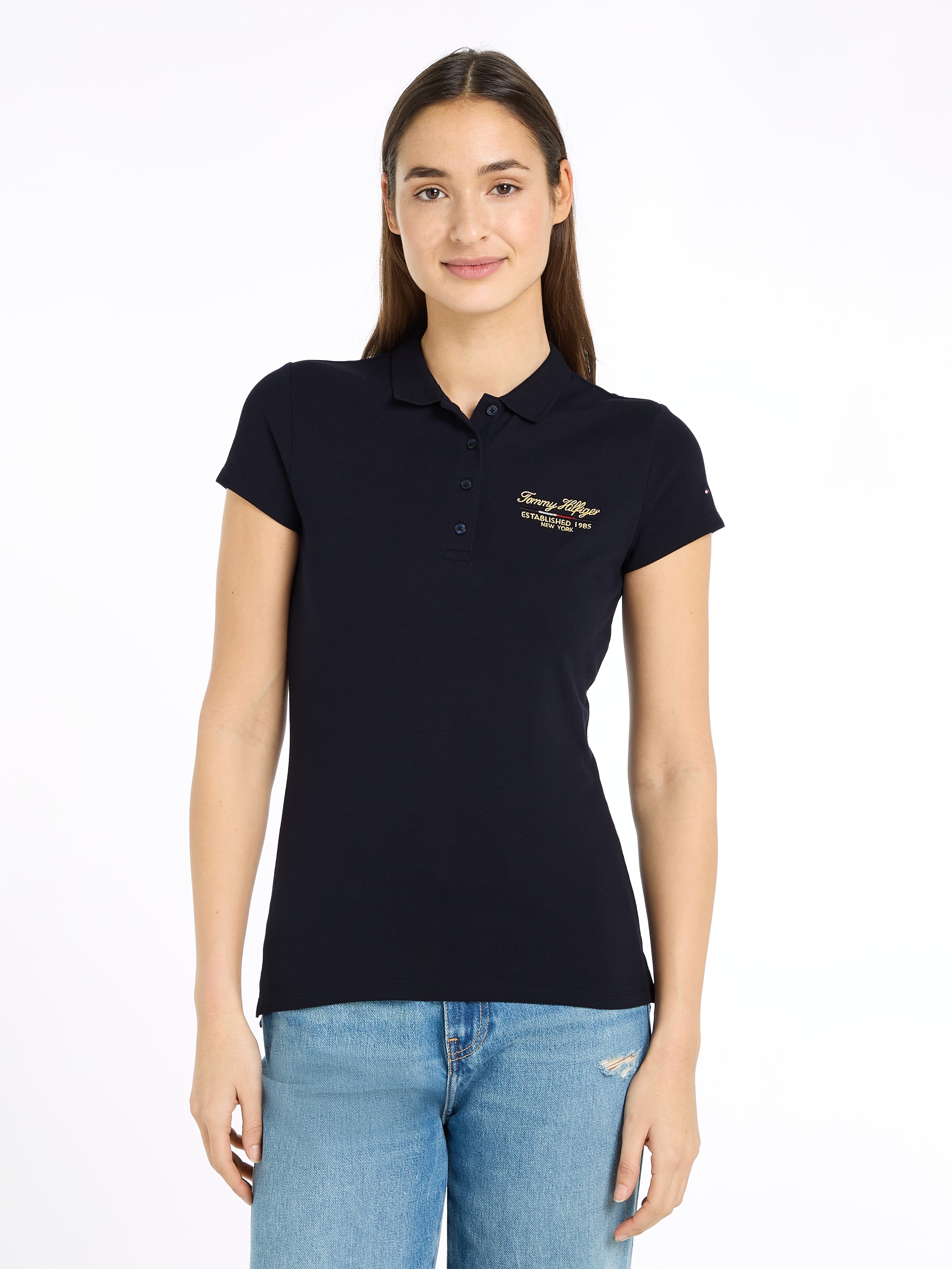 Poloshirt »SLIM SCRIPT GRAPHIC POLO SS«, mit Tommy Hilfiger Script Logo-Schriftzug