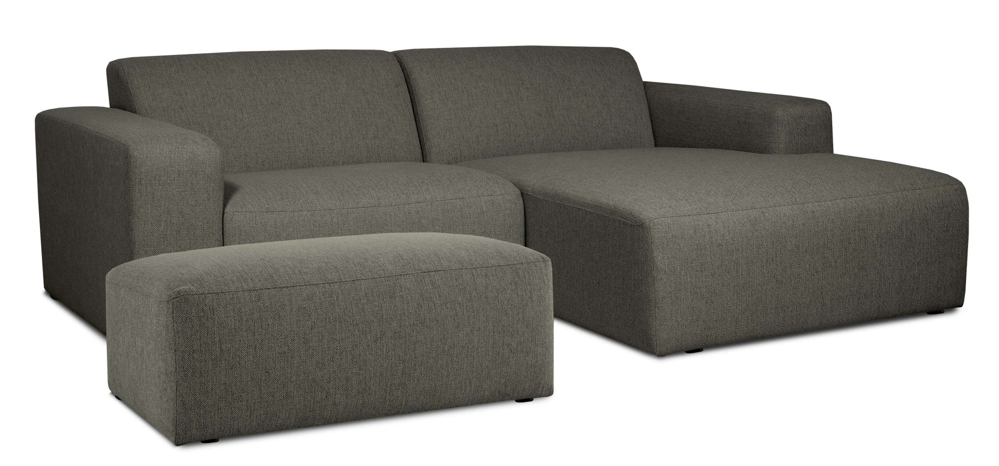 INOSIGN Ecksofa »Koa,228cm, L-Form, Modulsofa, Webstoff, Cord, Struktur, Chenille« Designsofa, Set, Hocker inklusive, weicher Lounge-Sitzkomfort