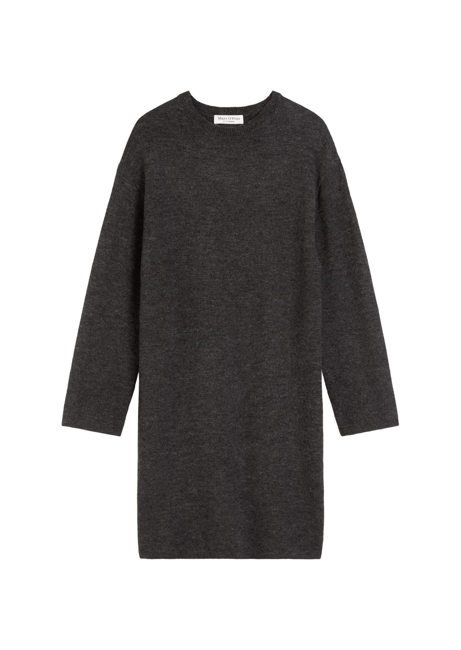 Marc O'Polo Strickkleid, Rundhalsausschnitt, Relaxed Fit, Wollmischung