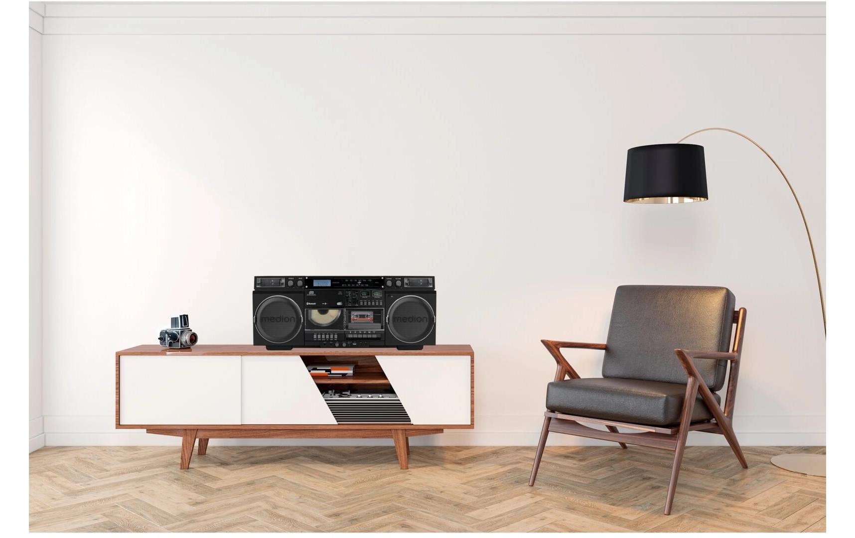 Medion® CD-Radiorecorder »LIFE P66538 Retro-Boombox«, (Digitalradio (DAB+)-FM-Tuner)